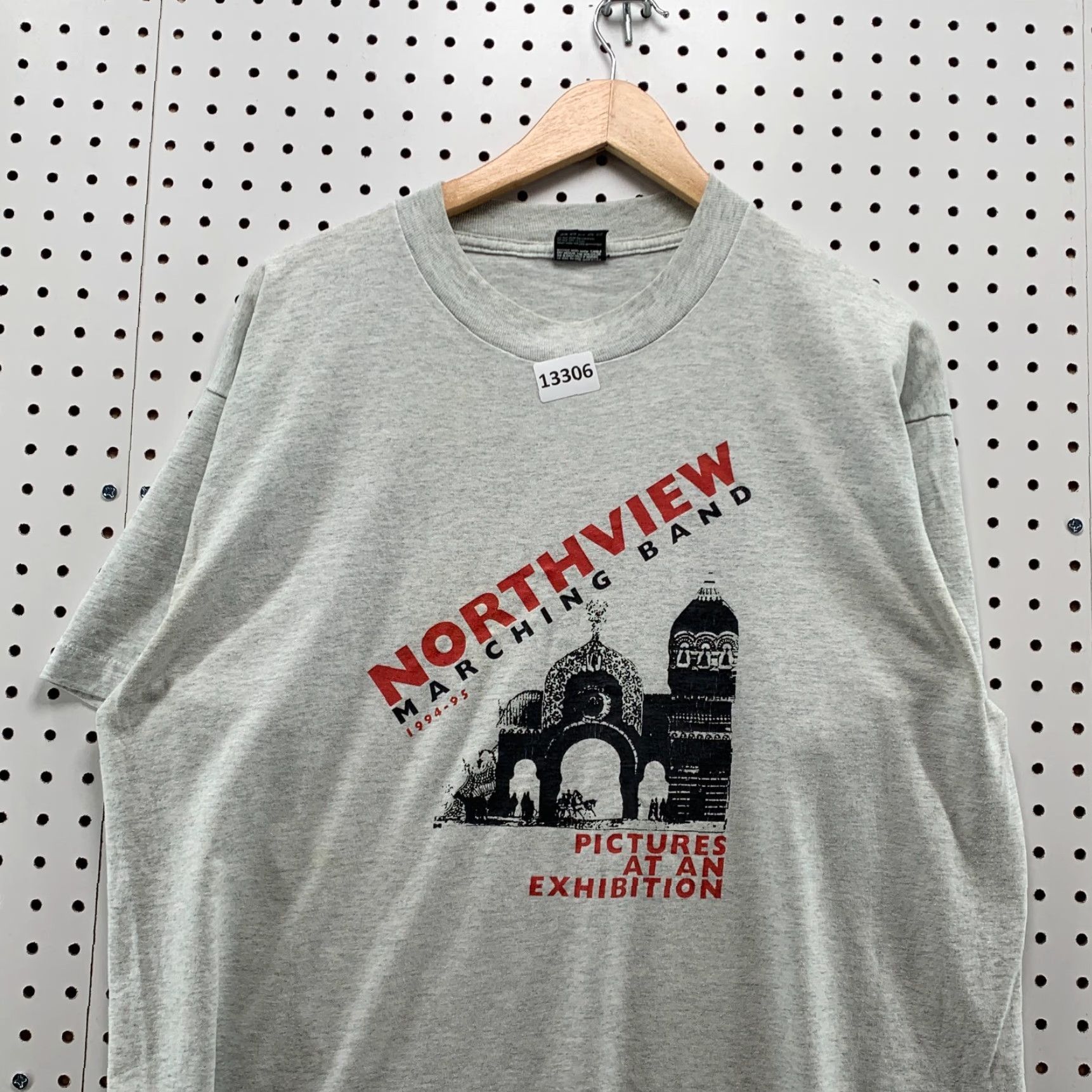 Fruit Of The Loom VINTAGE Northview Marching Band Gray T-Shirt Adult XL Short Sleeve Crew Neck Single Stitch 90s Logo Dreams In Motion Mens/Womens Size US XL / EU 56 / 4 - 7 Thumbnail