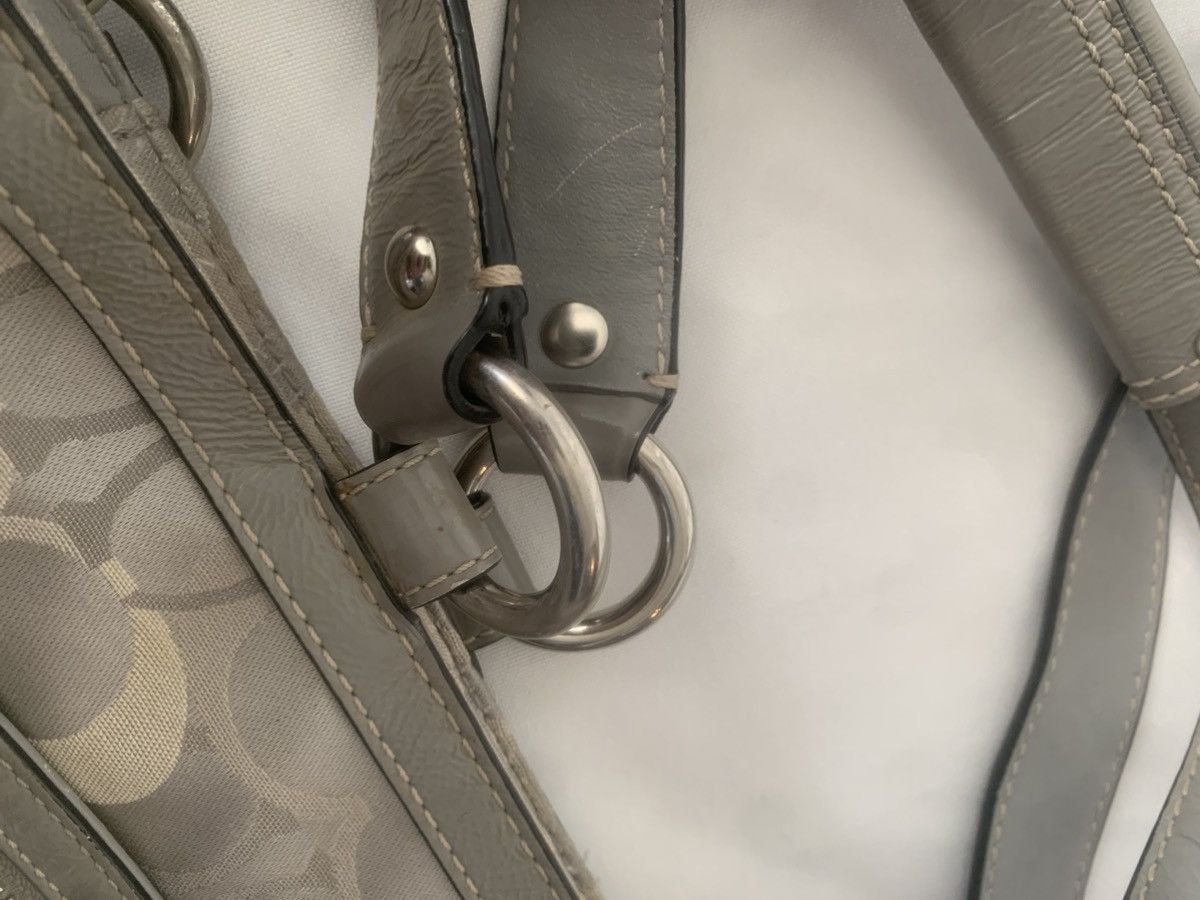 Coach Coach Signature Gallery Tote // Slate Grey & Lavender Sateen Size ONE SIZE - 4 Thumbnail