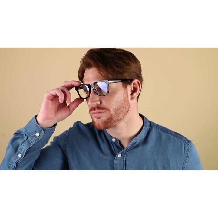Tom Ford Tom Ford FT5820-B 052 Eyeglasses Havana 50mm Square Frame Size ONE SIZE - 4 Thumbnail
