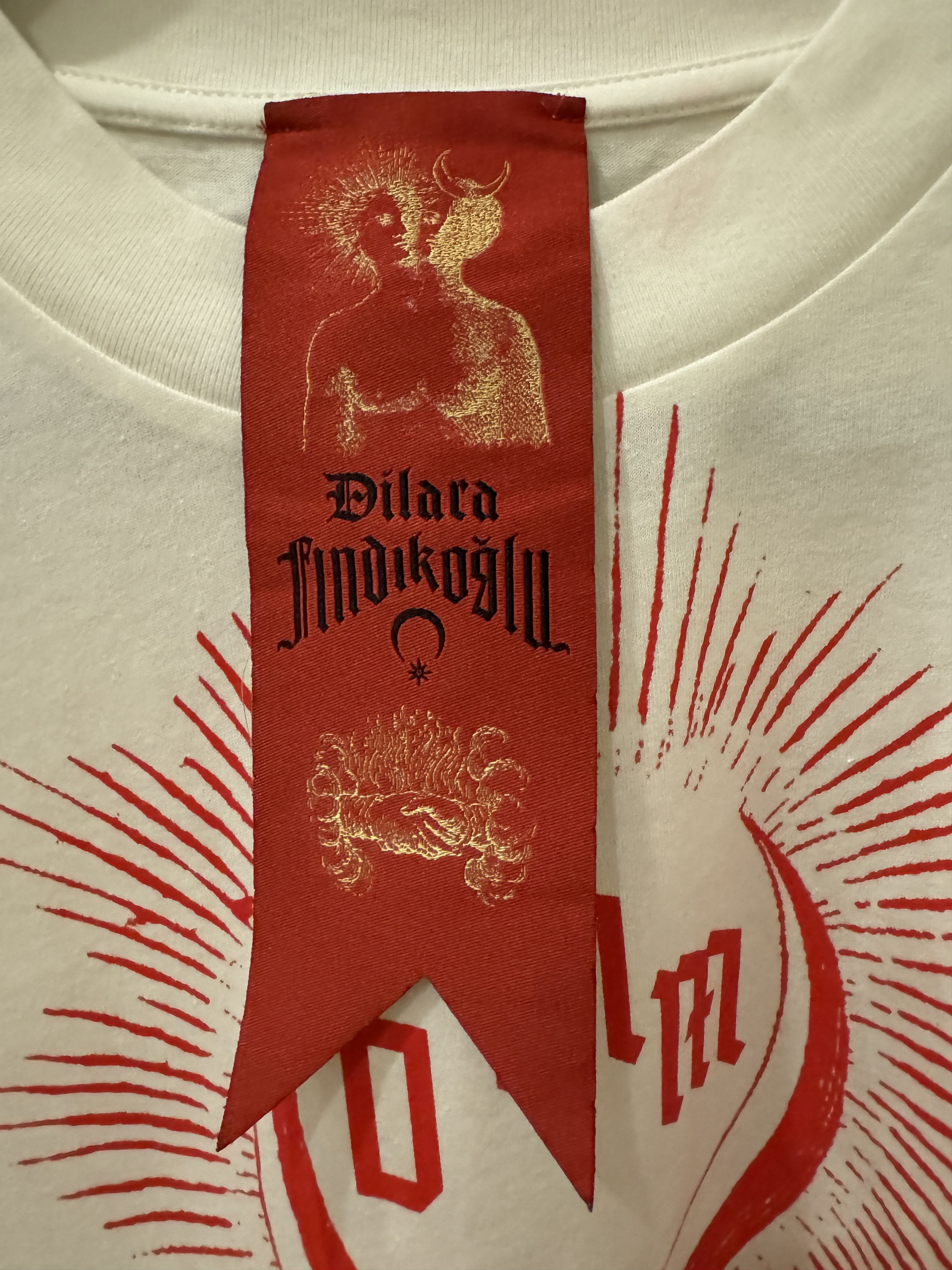 Dilara Findikoglu Dilara Findikoglu Unisex White Red Cybele Goddess Print Size US XL / EU 56 / 4 - 5 Thumbnail