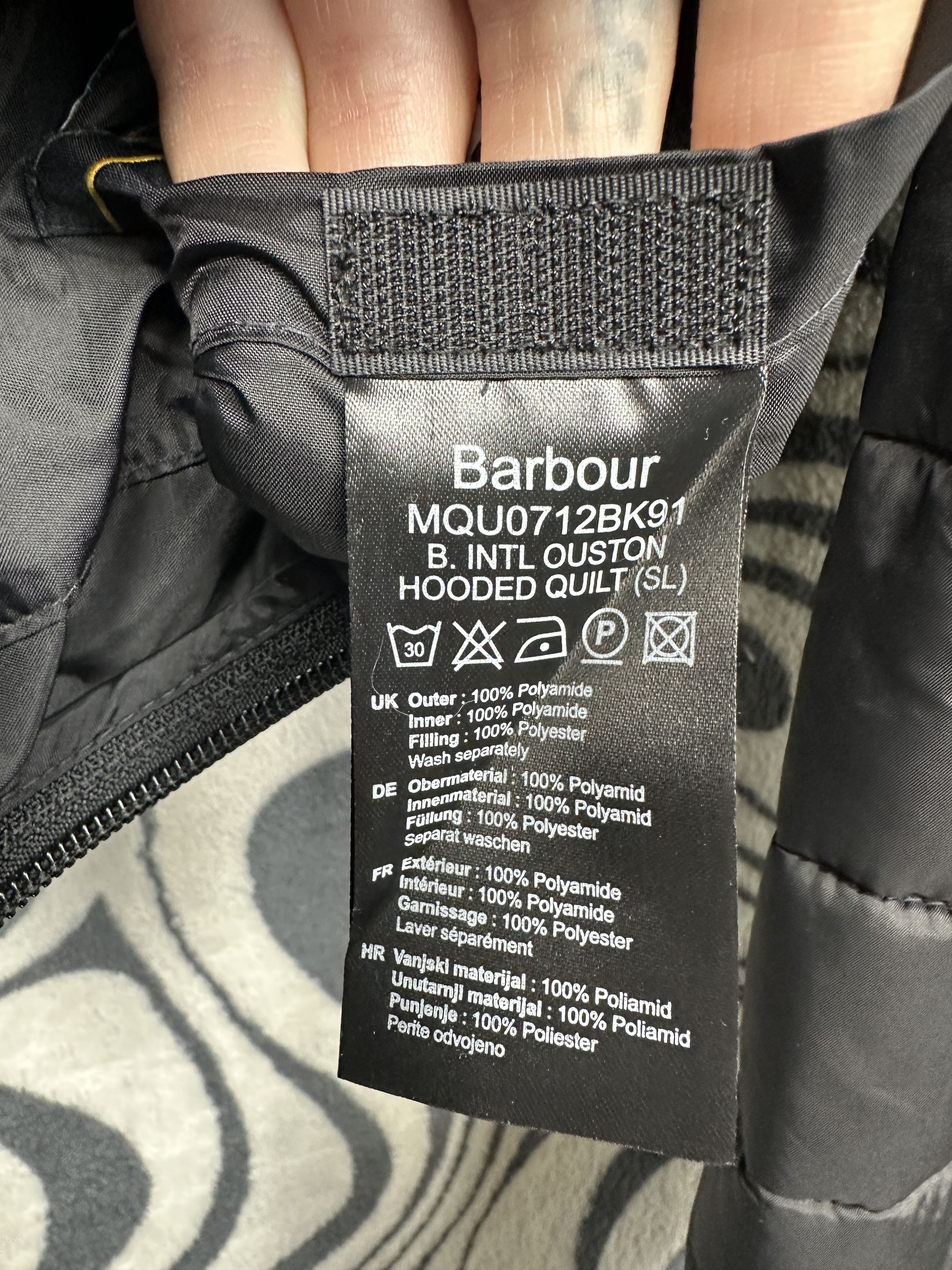 Barbour Barbour International Mens Ouston Hooded Quilted Jacket Size US S / EU 44-46 / 1 - 10 Thumbnail