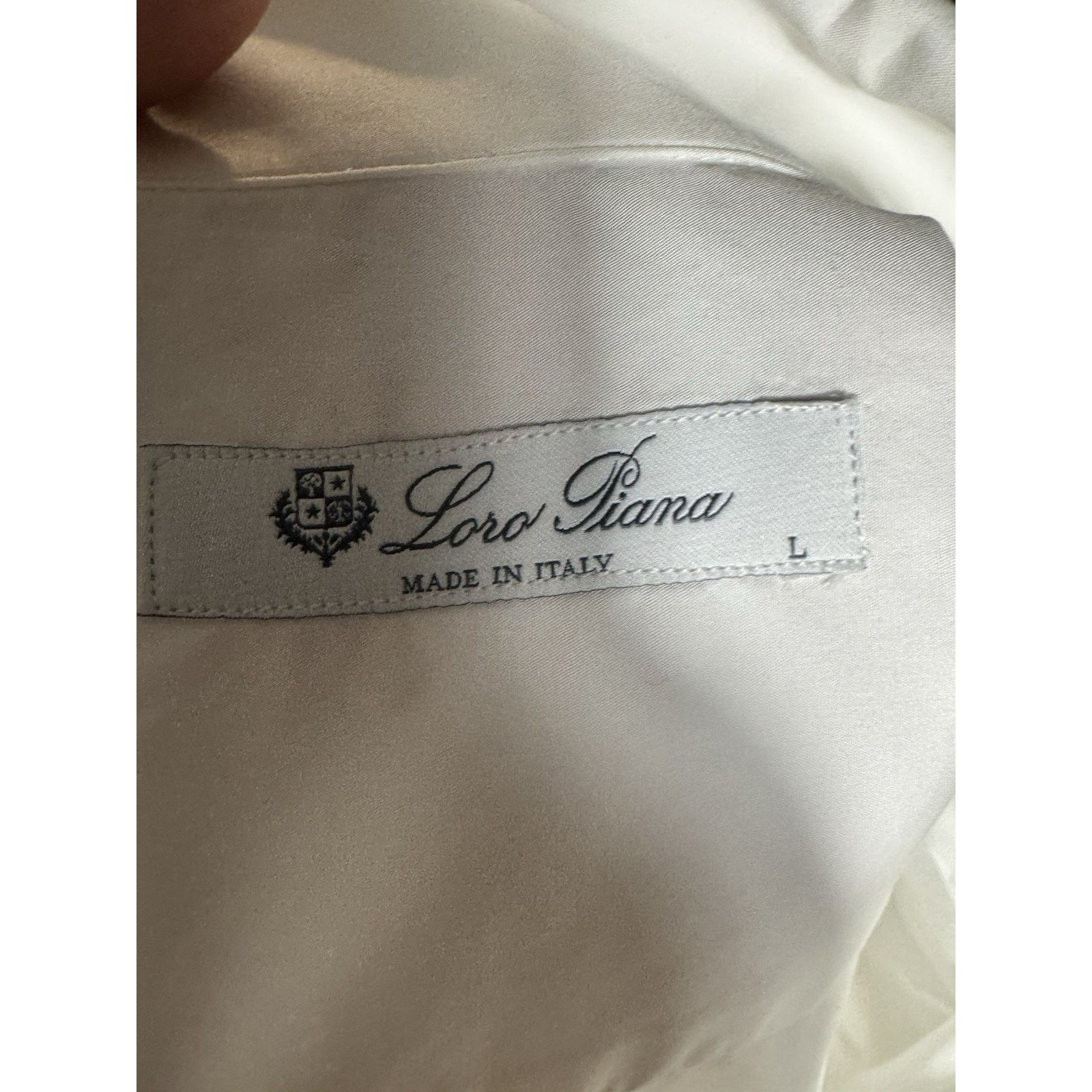 Loro Piana Loro Piana Andre White Poplin Dress Shirt Large Cotton Size US L / EU 52-54 / 3 - 12 Thumbnail