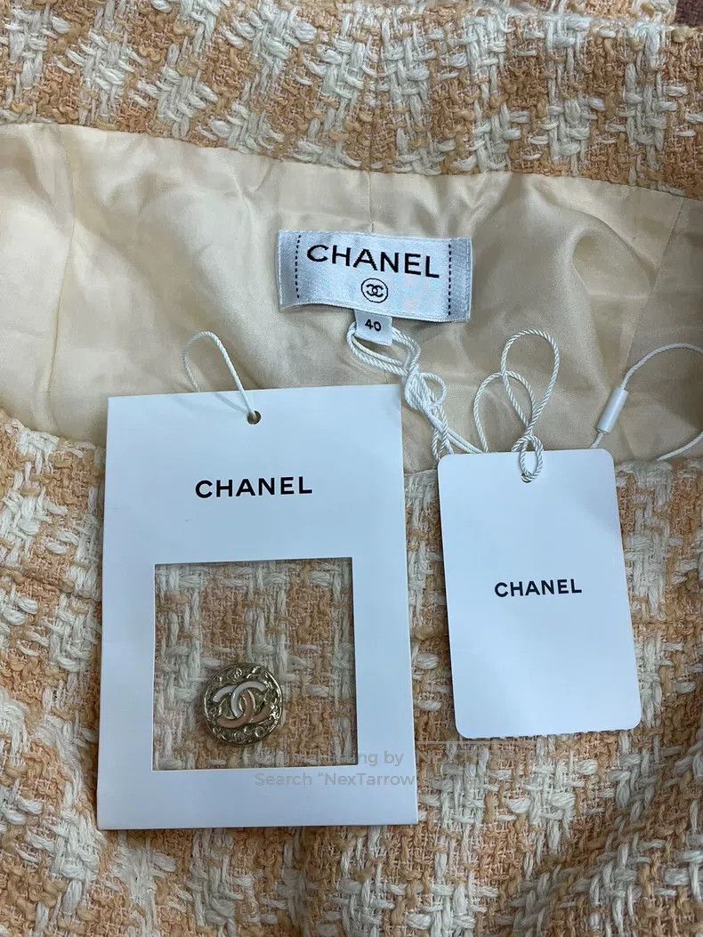 Chanel Chanel 23S spring and summer orange plaid tweed trousers c Size 26" / US 2 / IT 38 - 6 Thumbnail