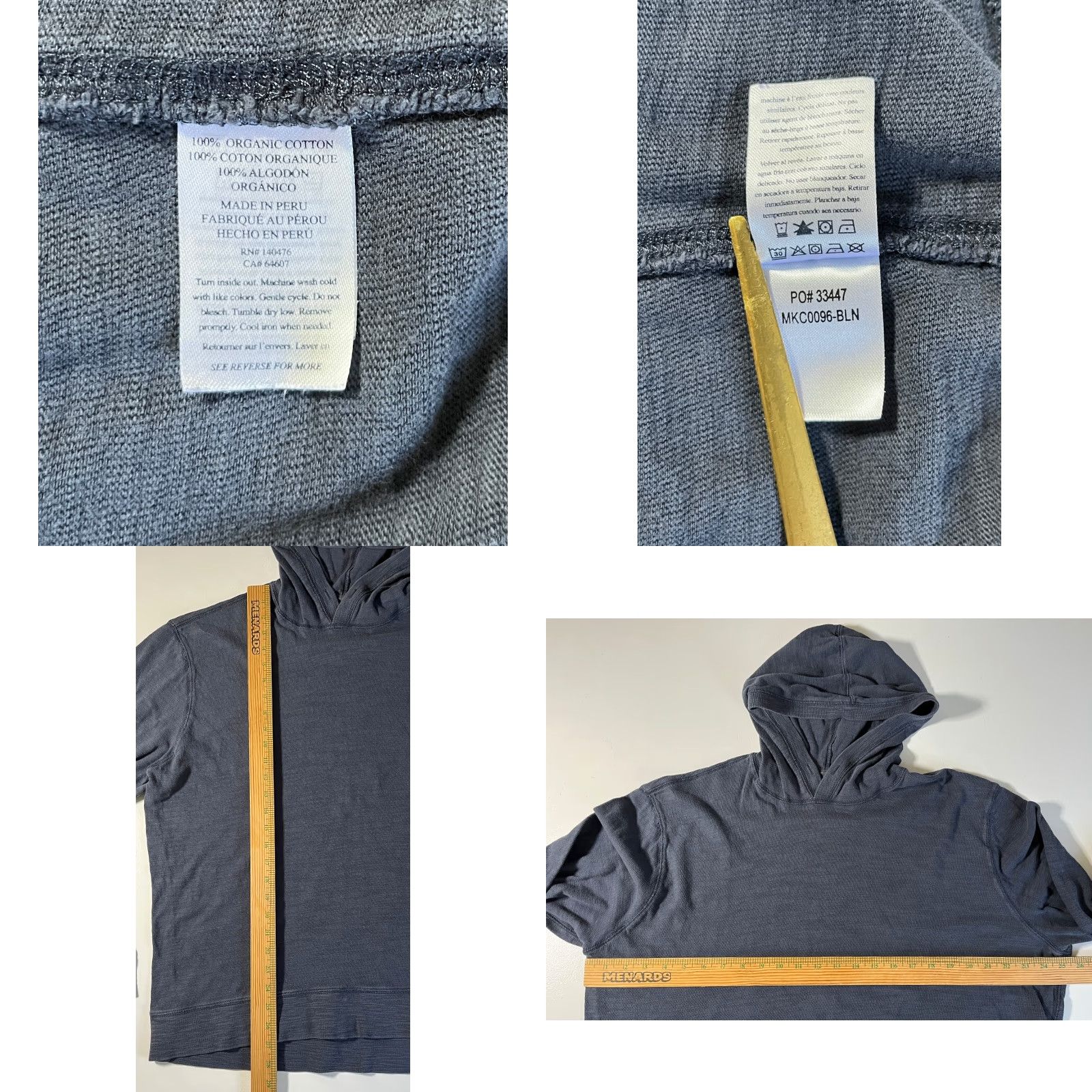Faherty VINTAGE Faherty Men’s Sunwashed Midweight Organic Hoodie - Blue Nights 2XL Hoodie Mens City Classic 90s Size US XXL / EU 58 / 5 - 8 Thumbnail