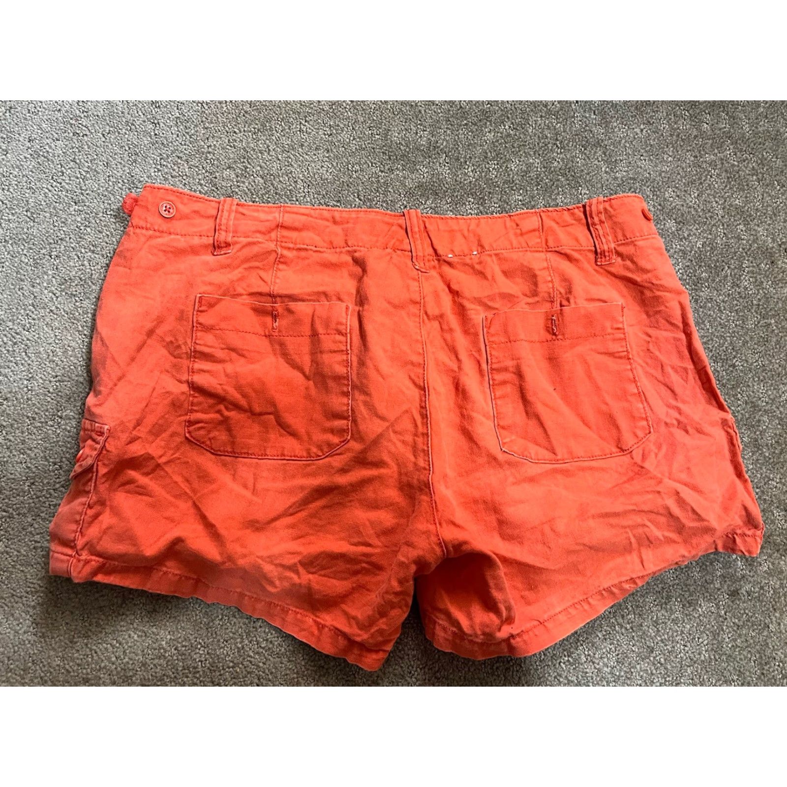 Calvin Klein Calvin Klein Shorts Womens Size 6 Linen Blend Orange Lightweight Casual Size 28" / US 6 / IT 42 - 2 Thumbnail