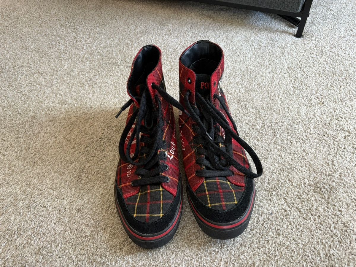 Polo Ralph Lauren Polo Ralph Lauren Solomon Red Checkered Sneakers Size US 10 / EU 43 - 3 Thumbnail
