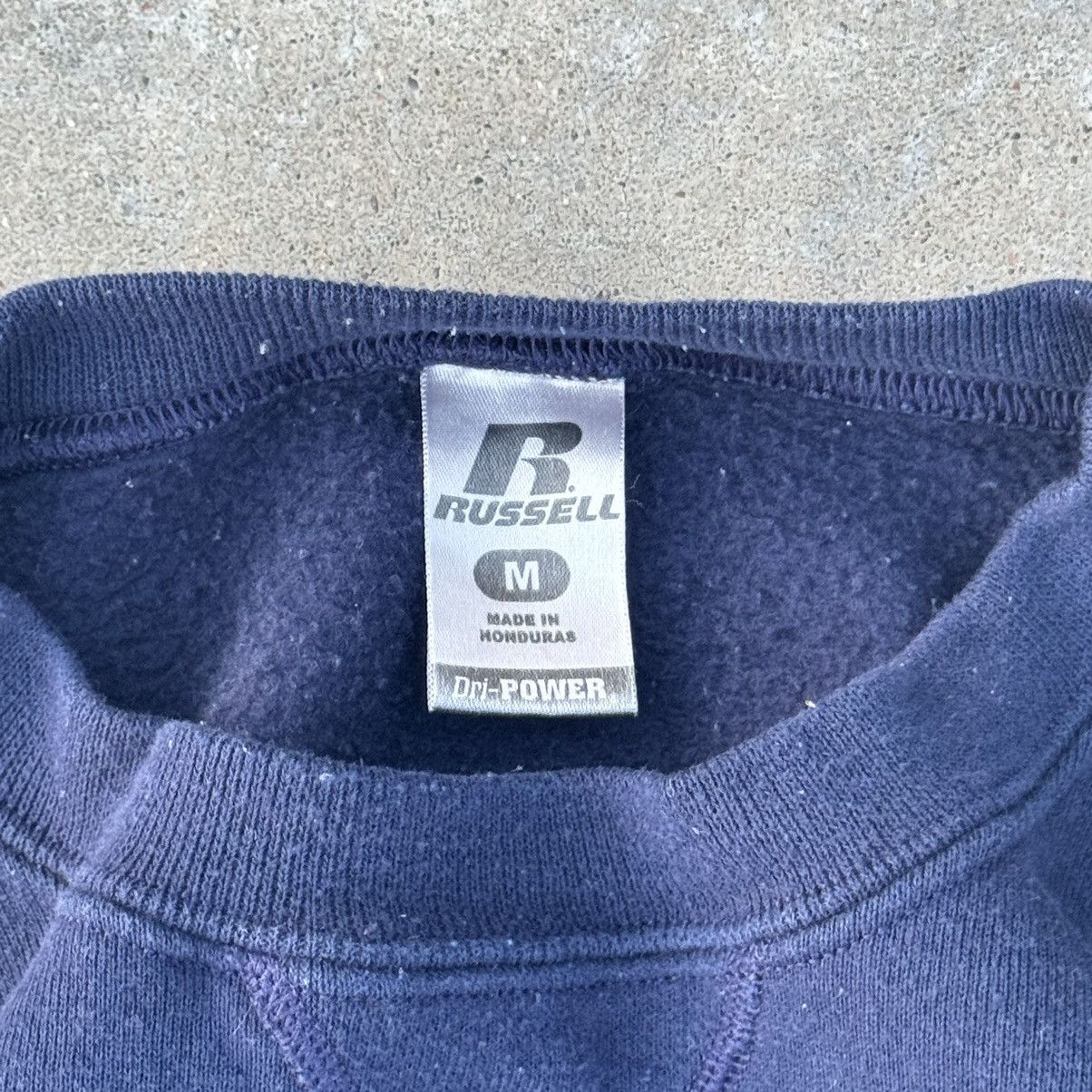 Nike × Russell Athletic × Stussy Vintage 90s Blue Essential Russel Crewneck Boxy Medium Size US M / EU 48-50 / 2 - 3 Thumbnail