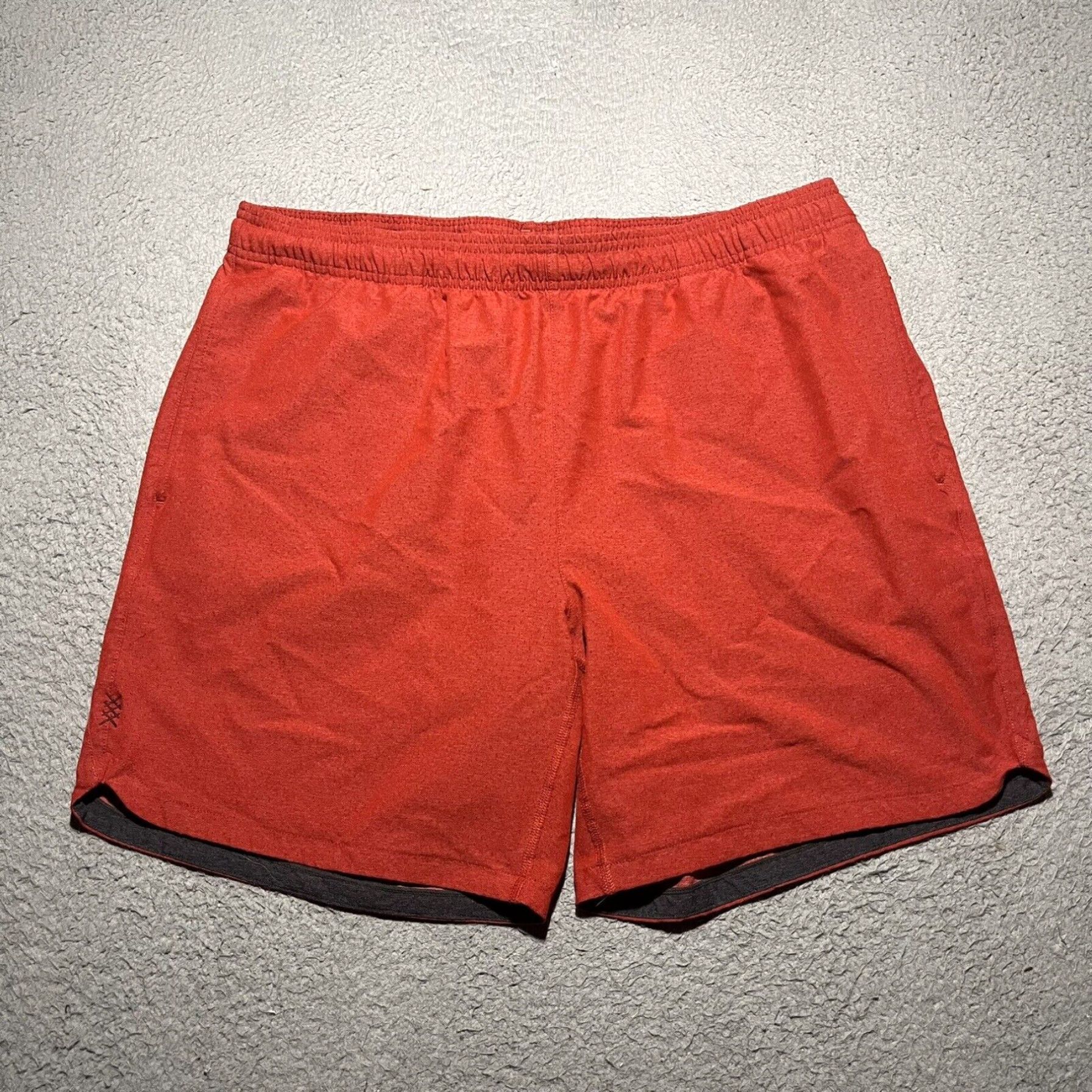 Rhone Mako Training Shorts Drawstring Waistband Split Hem hot Perforated Red XXL