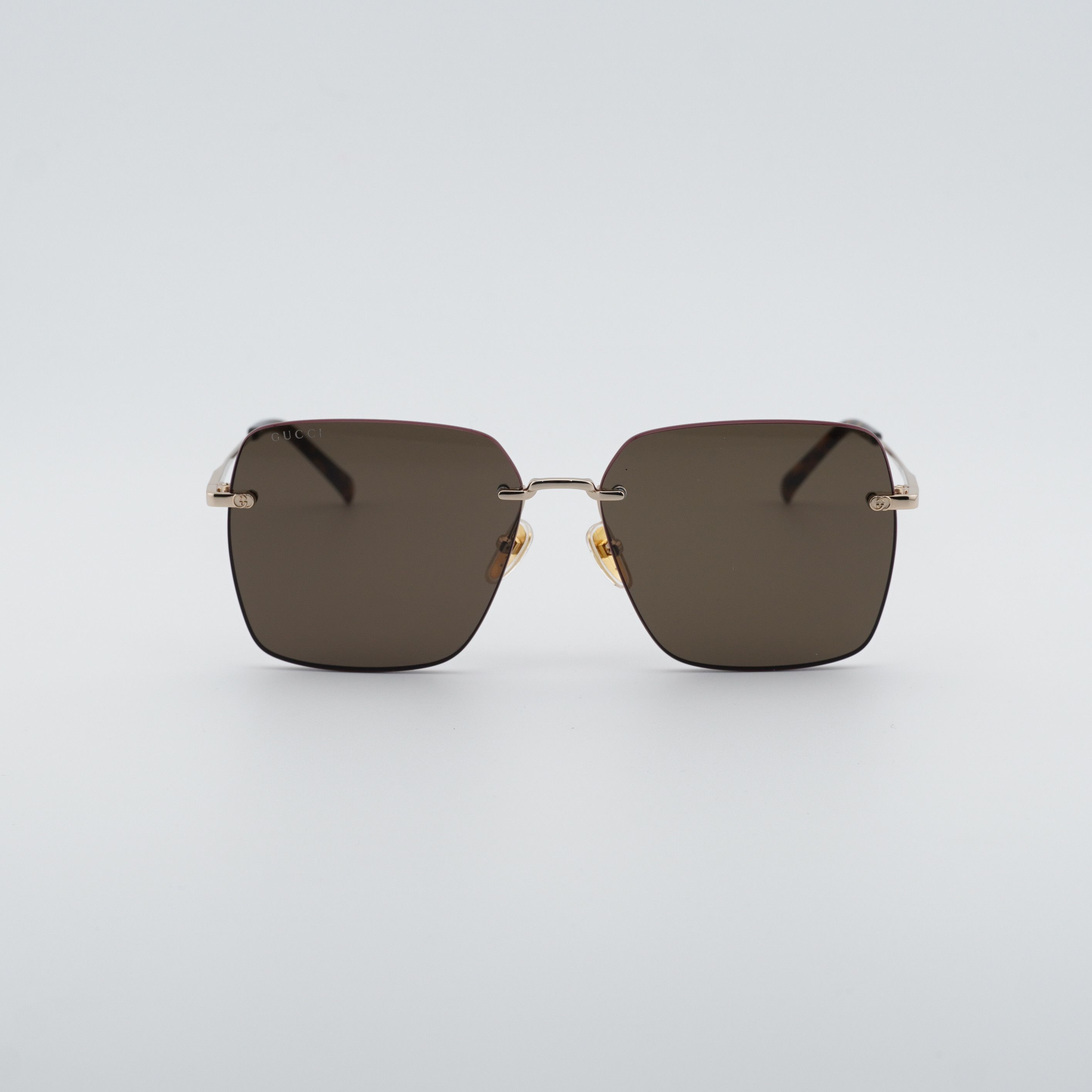 Gucci Gucci GG1955SA 002 Sunglasses Gold/Brown Square Frame Size ONE SIZE - 6 Thumbnail