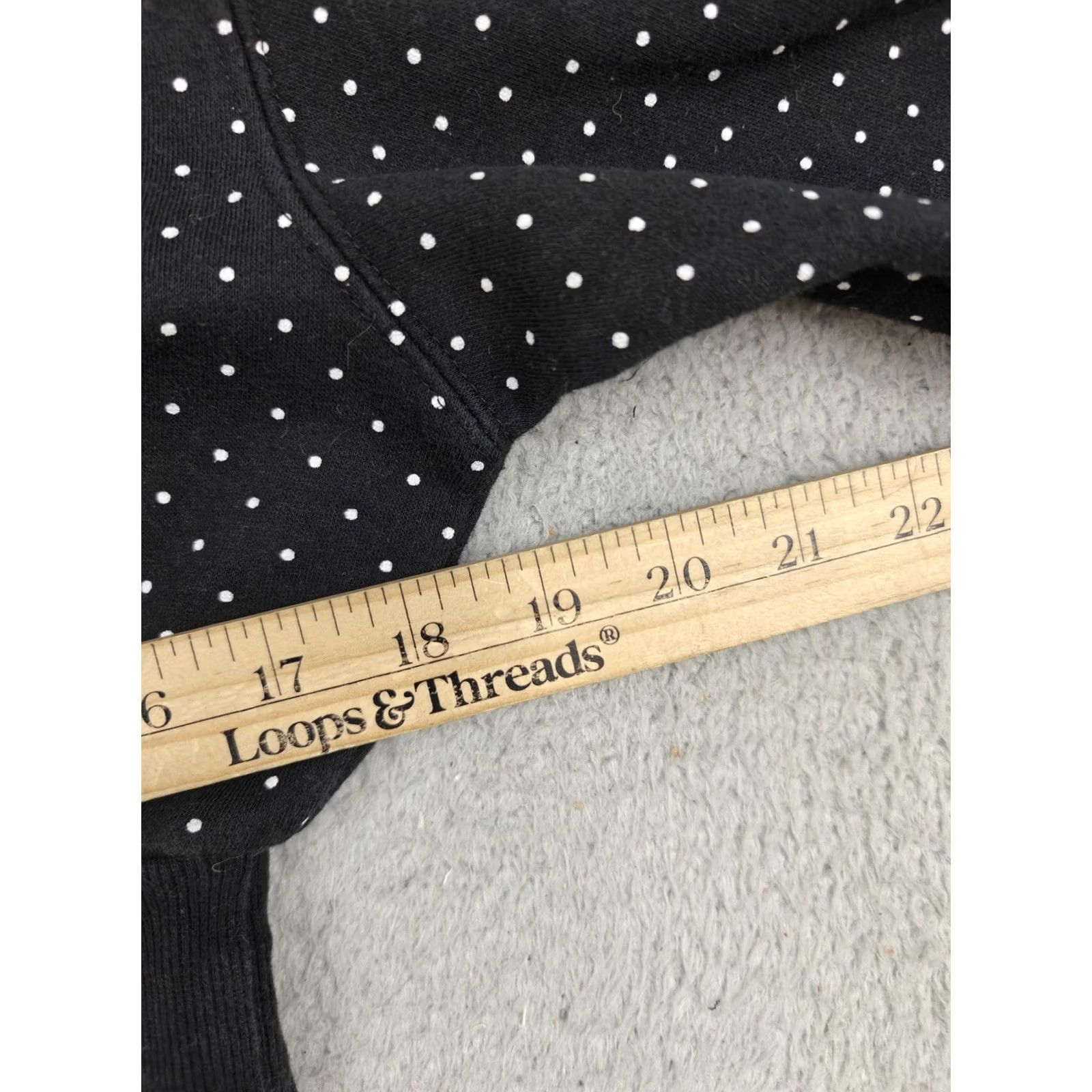 Garage Garage Shirt Juniors Small Black Crew Neck Polka Dot Cropped Balloon Sleeve Top Size S / US 4 / IT 40 - 6 Thumbnail