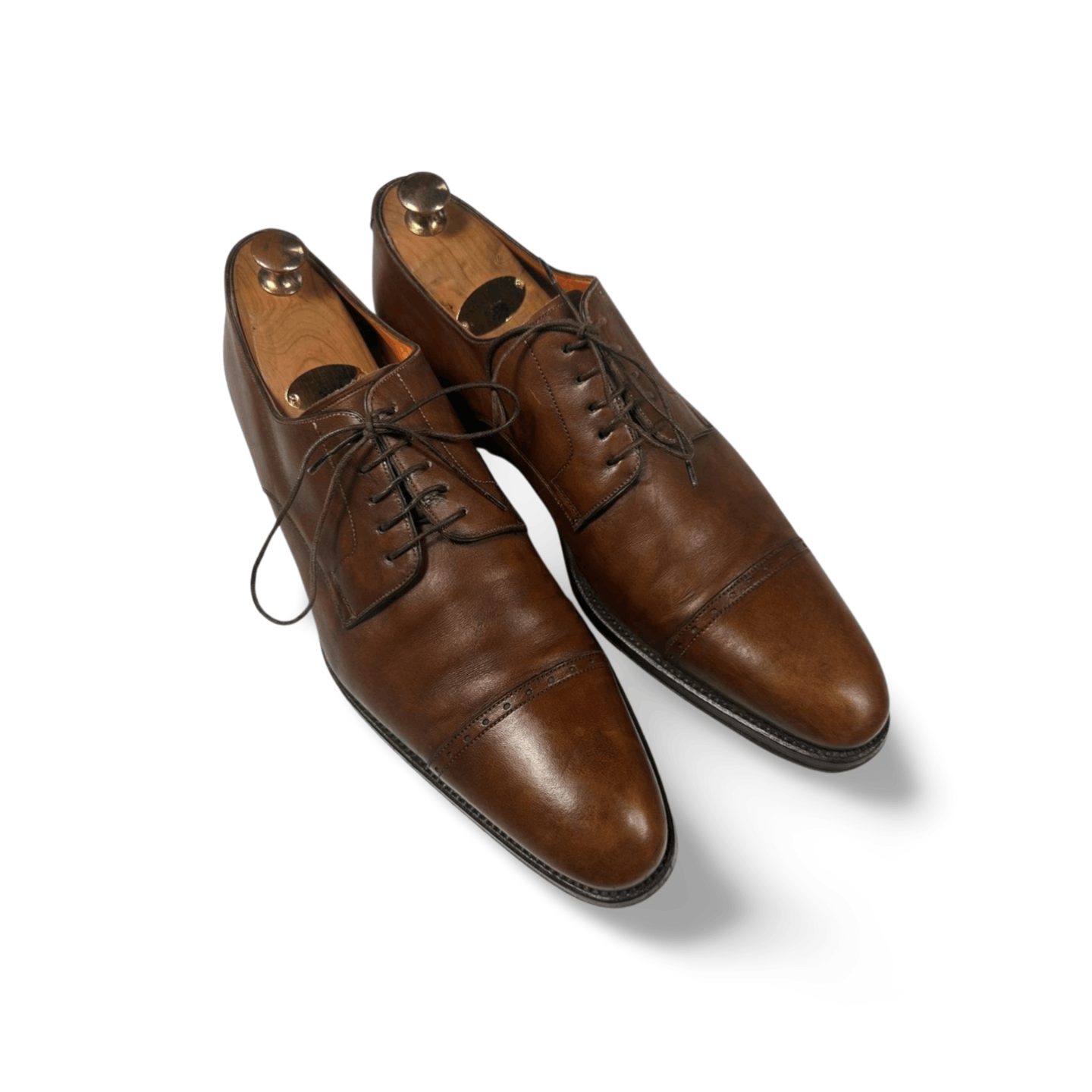 Santoni Derby Brogue 10.5 UK 11.5 US 45 Leather Dress Shoes