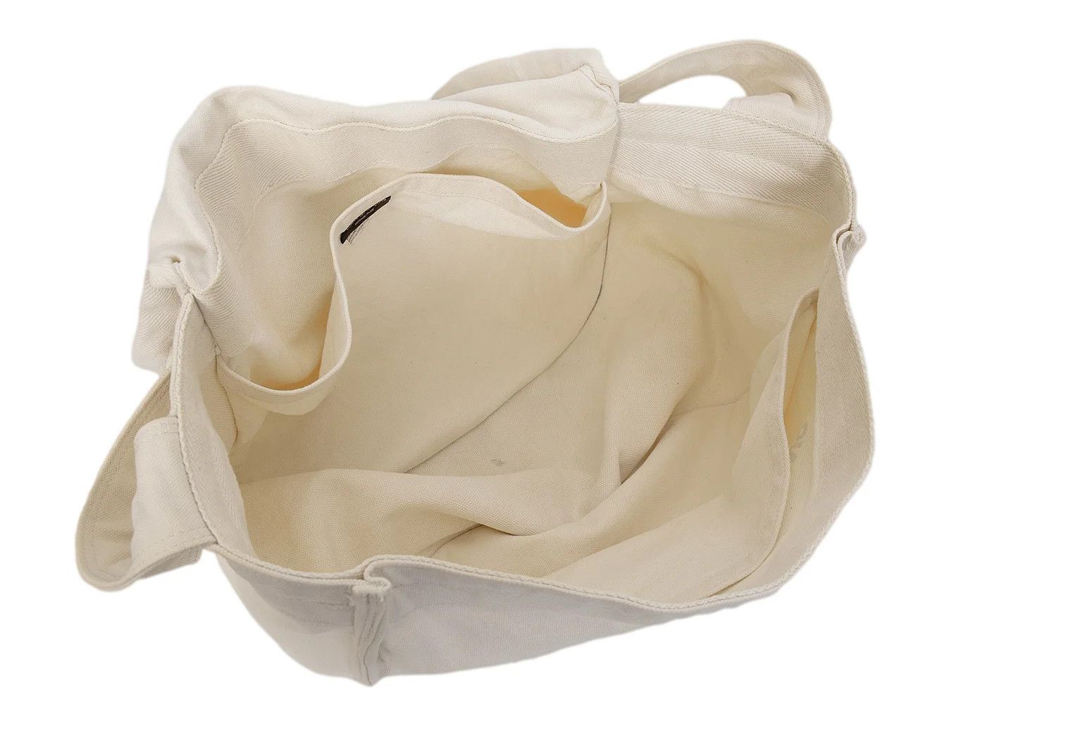 Comme des Garcons Homme Plus Canvas Shoulder Bag in Ivory with Logo Print Size ONE SIZE - 14 Thumbnail