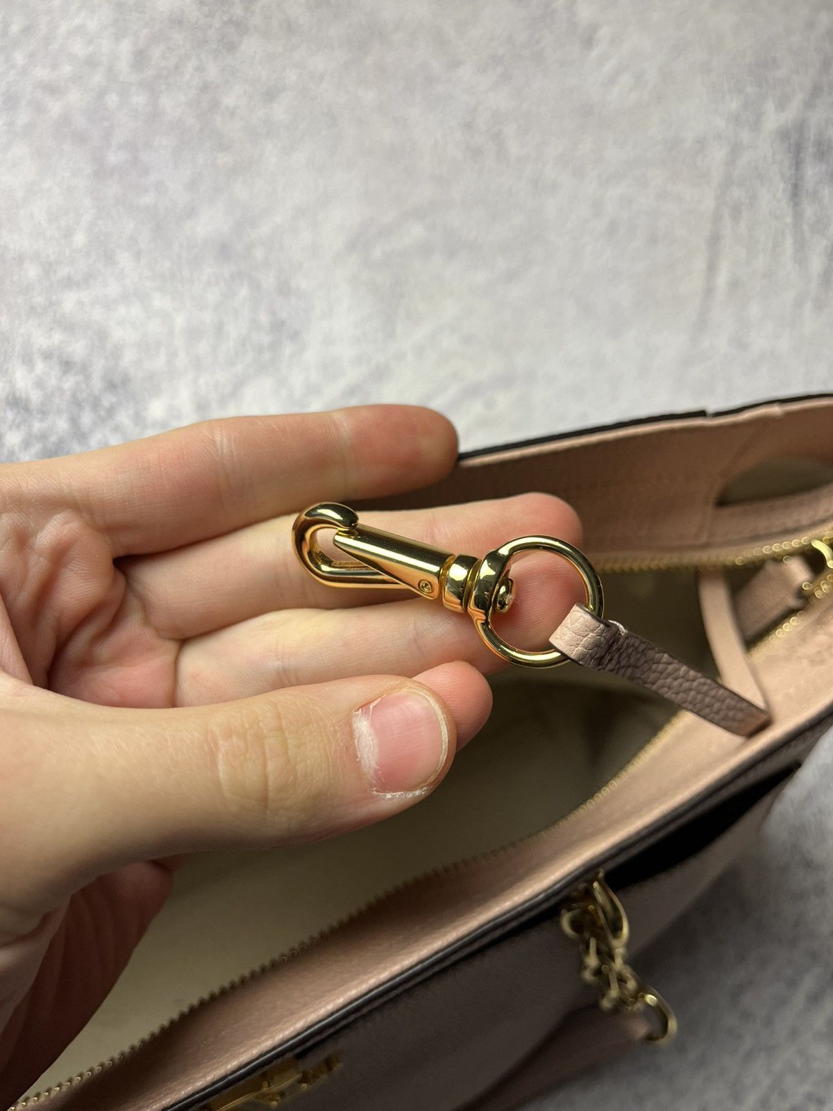 Polo Ralph Lauren LAUREN RALPH LAUREN MELLOW PINK LEATHER MEDIUM GRAB BAG Size ONE SIZE - 13 Thumbnail