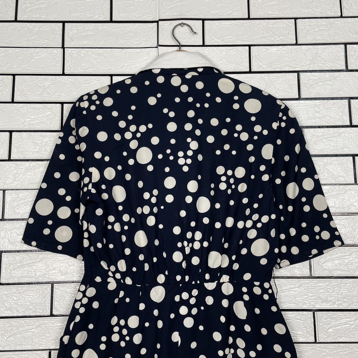 Jean-Louis Scherrer Vintage 80s Jean Louis Scherrer Polka Dot Design Dress Size M / US 6-8 / IT 42-44 - 9 Thumbnail