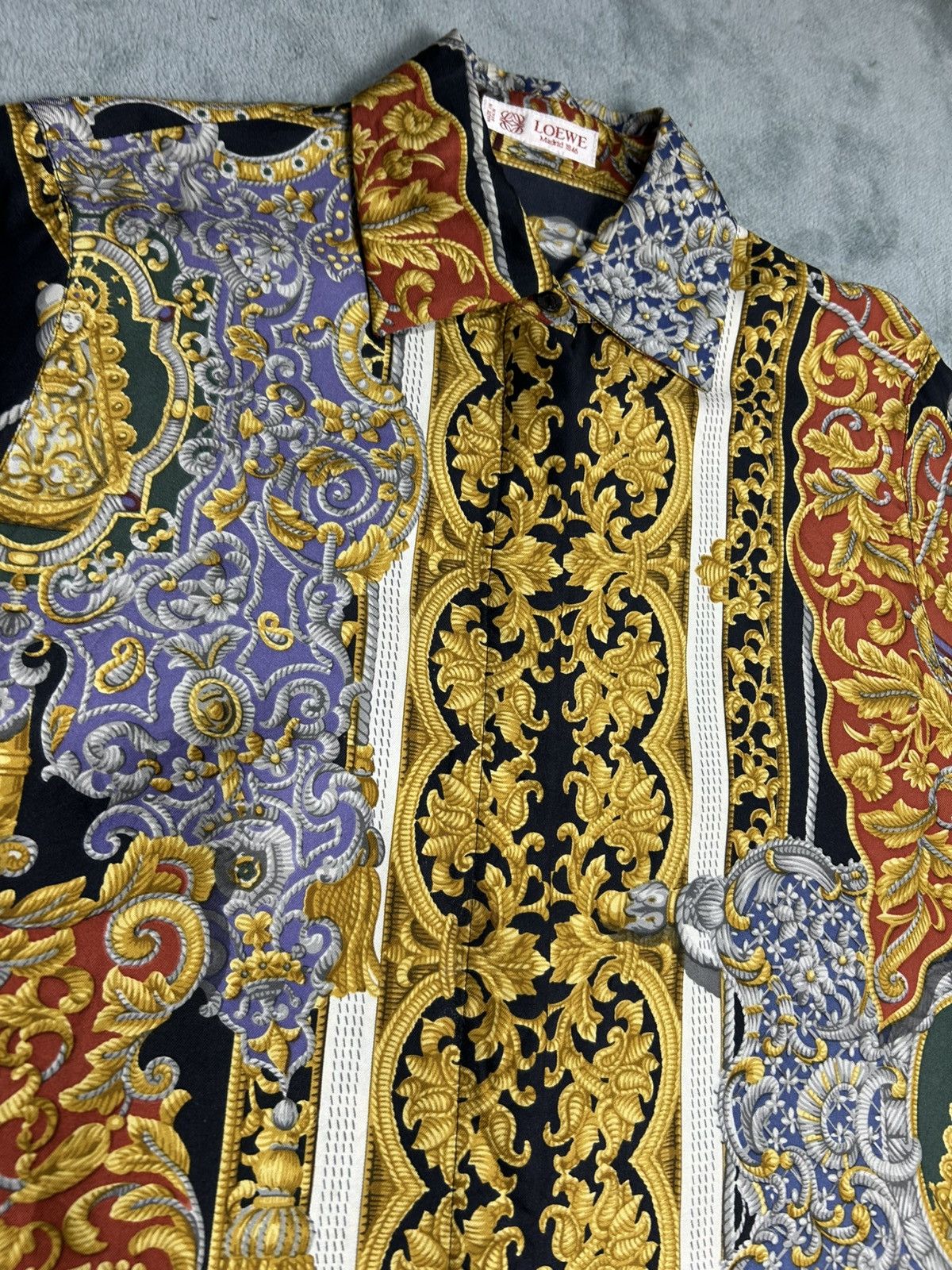 Loewe Vintage Loewe ‘El Rocio’ Silk Baroque Button Up Size US M / EU 48-50 / 2 - 6 Thumbnail