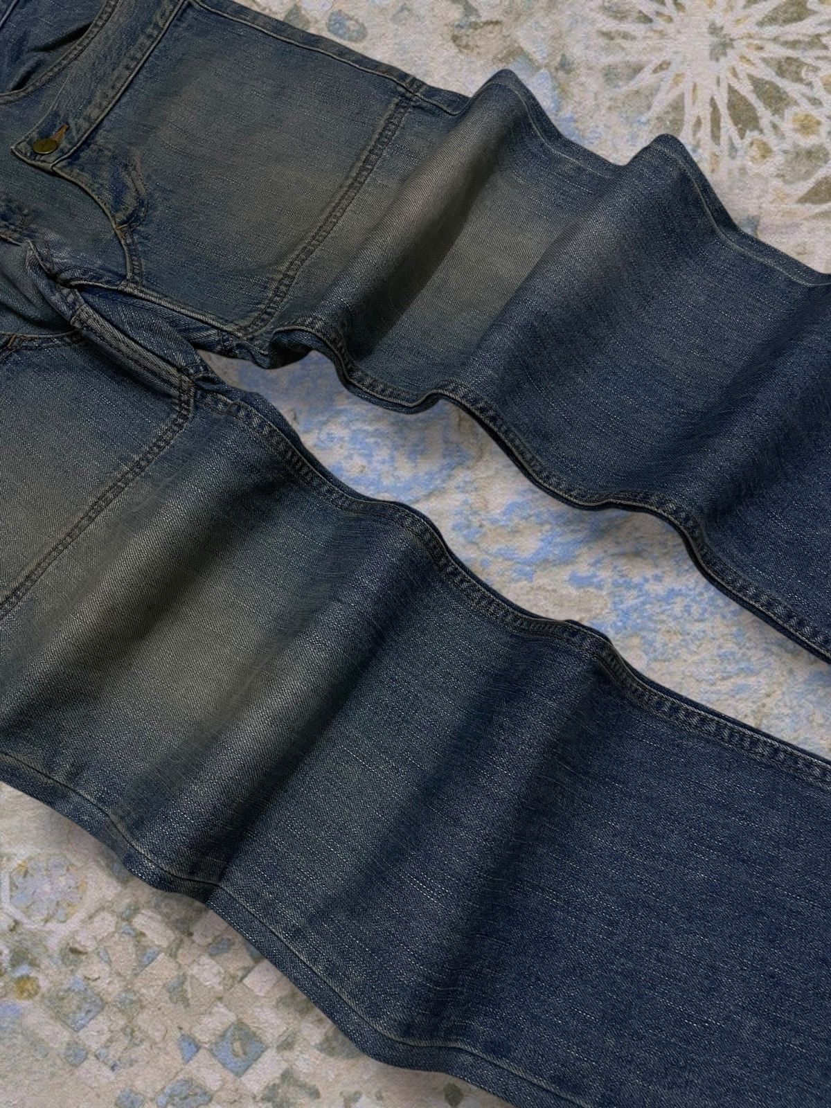 Final Home Vintage 90s Authentic Designer Final Home Double Waist Denim Size US 33 - 6 Thumbnail