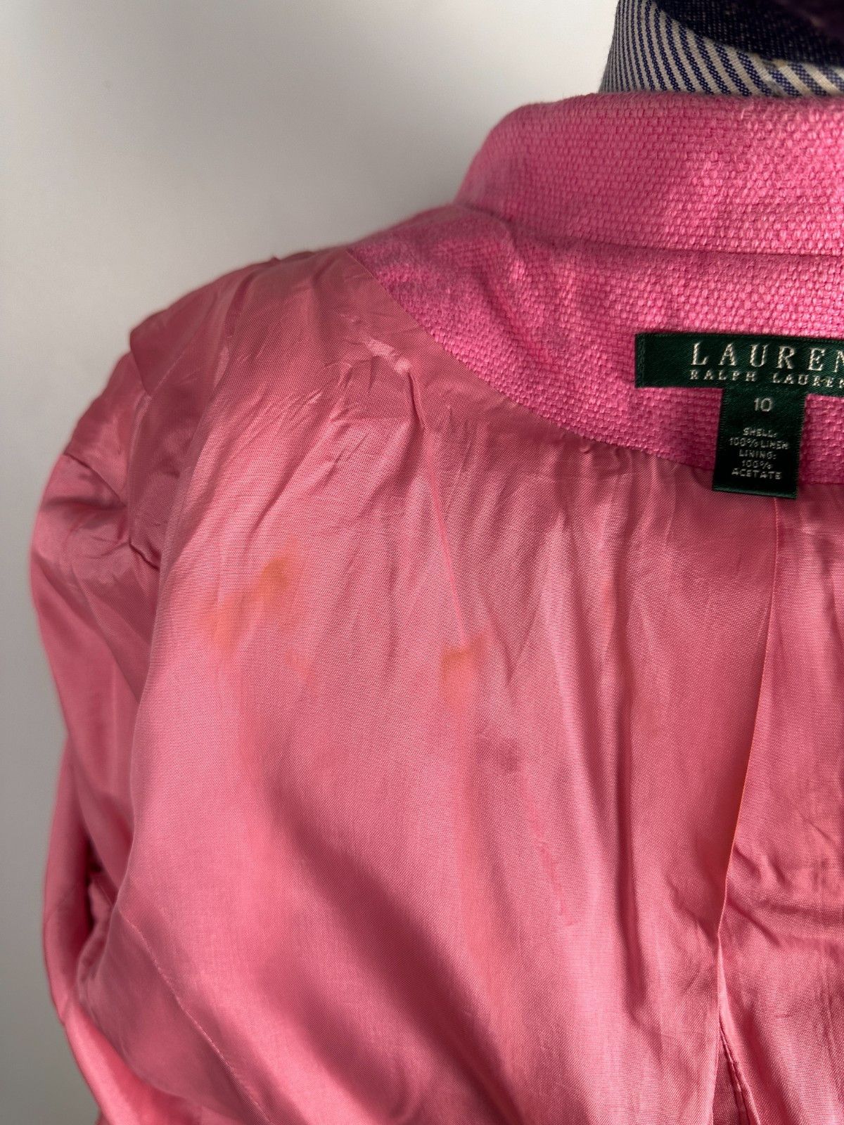 RRL Ralph Lauren Women’s Ralph Lauren Linen Blazer Pink Size 10 Size L / US 10 / IT 46 - 9 Thumbnail