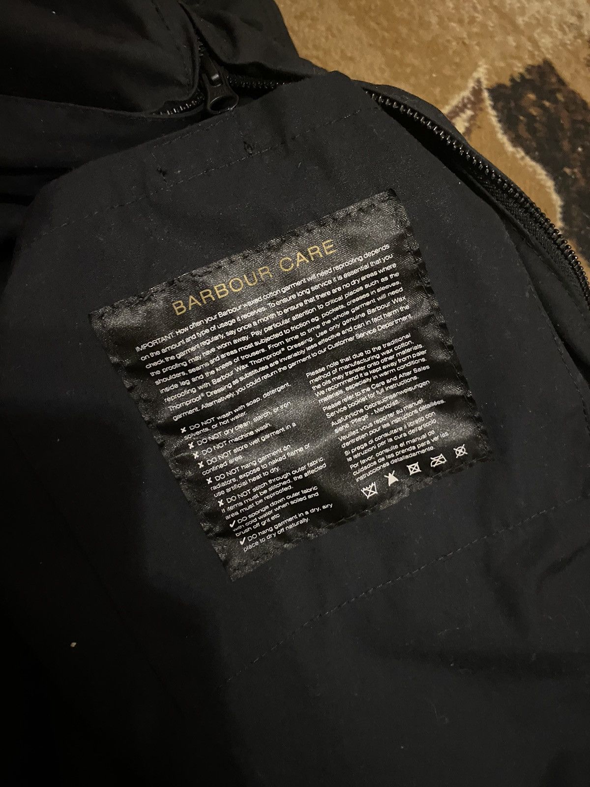 Barbour Barbour Waxed Black Moto Jacket Men’s Size M Size US M / EU 48-50 / 2 - 10 Thumbnail
