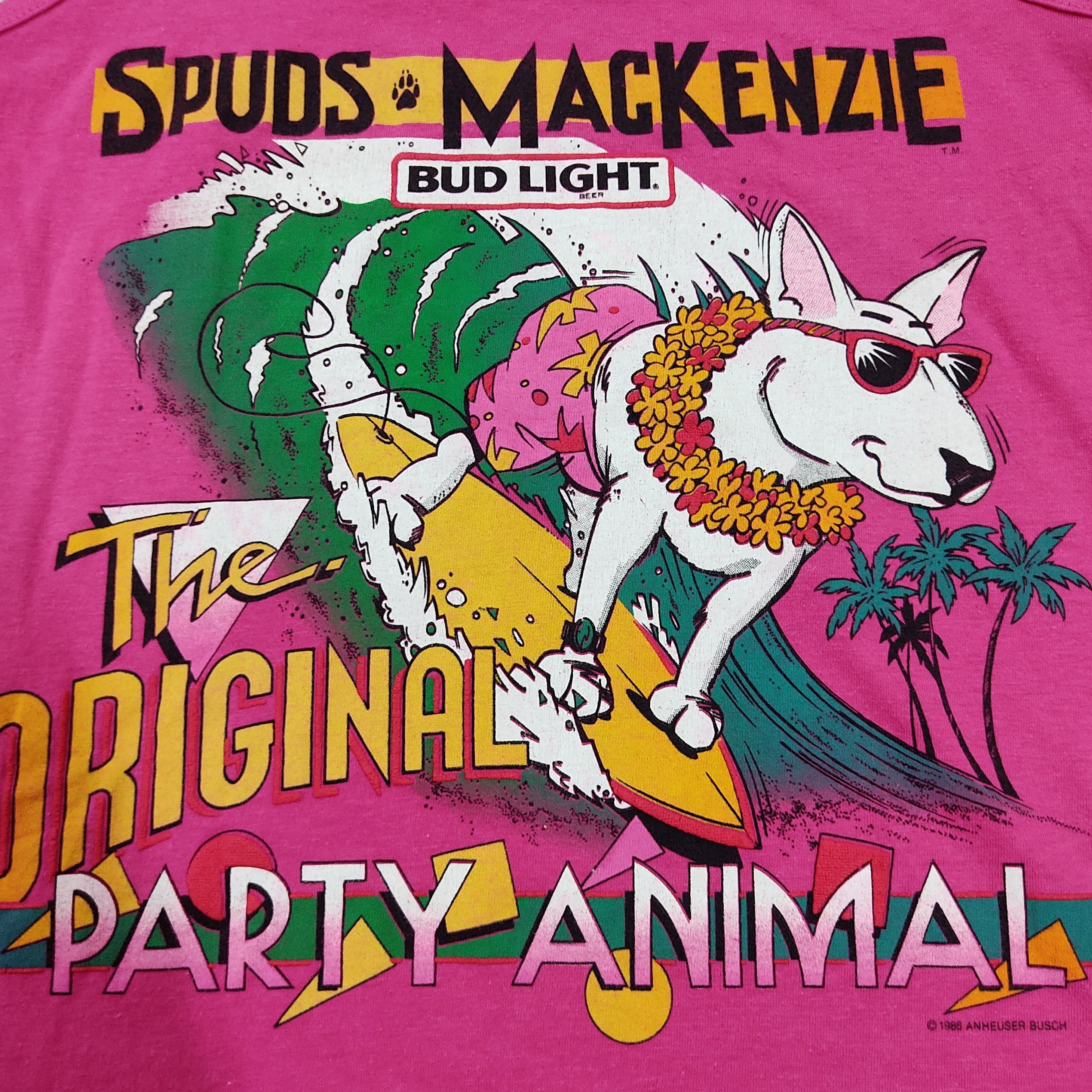 Vintage Spuds MacKenzie Bud Light Party Animals Back hit Sleeveless Size US M / EU 48-50 / 2 - 4 Thumbnail