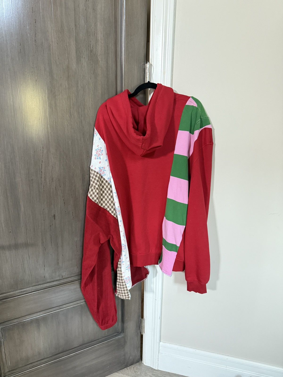 Vintage Cut and sew custom sweatshirt Size US XL / EU 56 / 4 - 2 Thumbnail