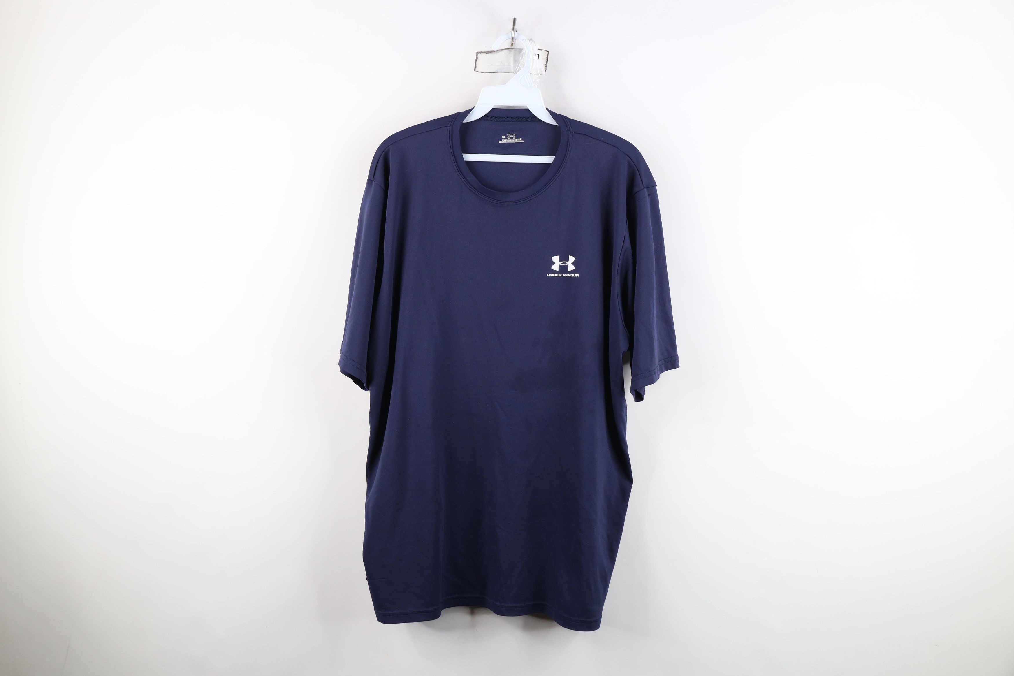Under Armour AS IS Under Armour Loose HeatGear Training Gym T-Shirt Blue Size US XL / EU 56 / 4 - 1 Thumbnail