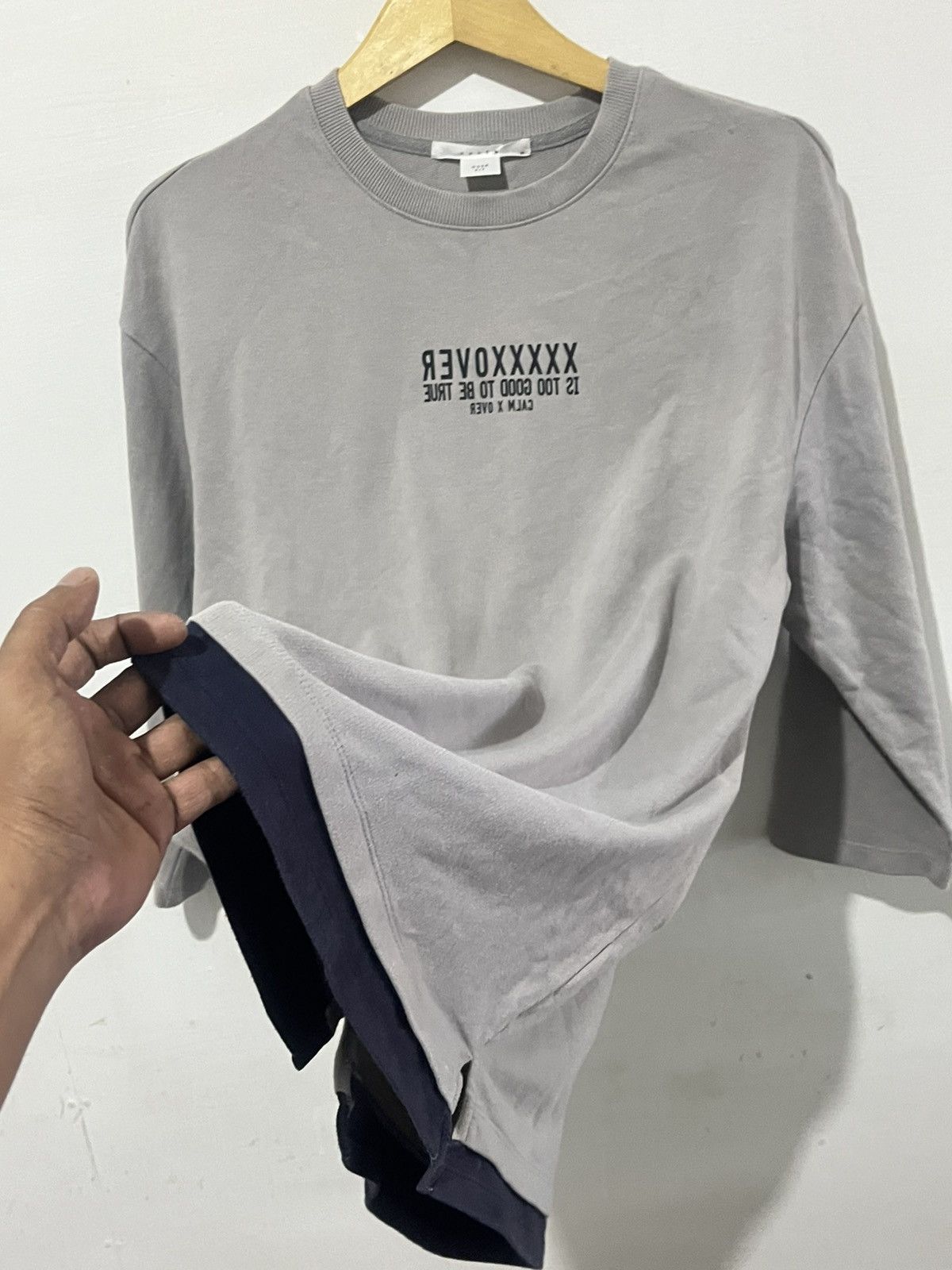 20471120 ANDEW Overfit Double Layer Sweatshirt Grey Size US L / EU 52-54 / 3 - 5 Thumbnail