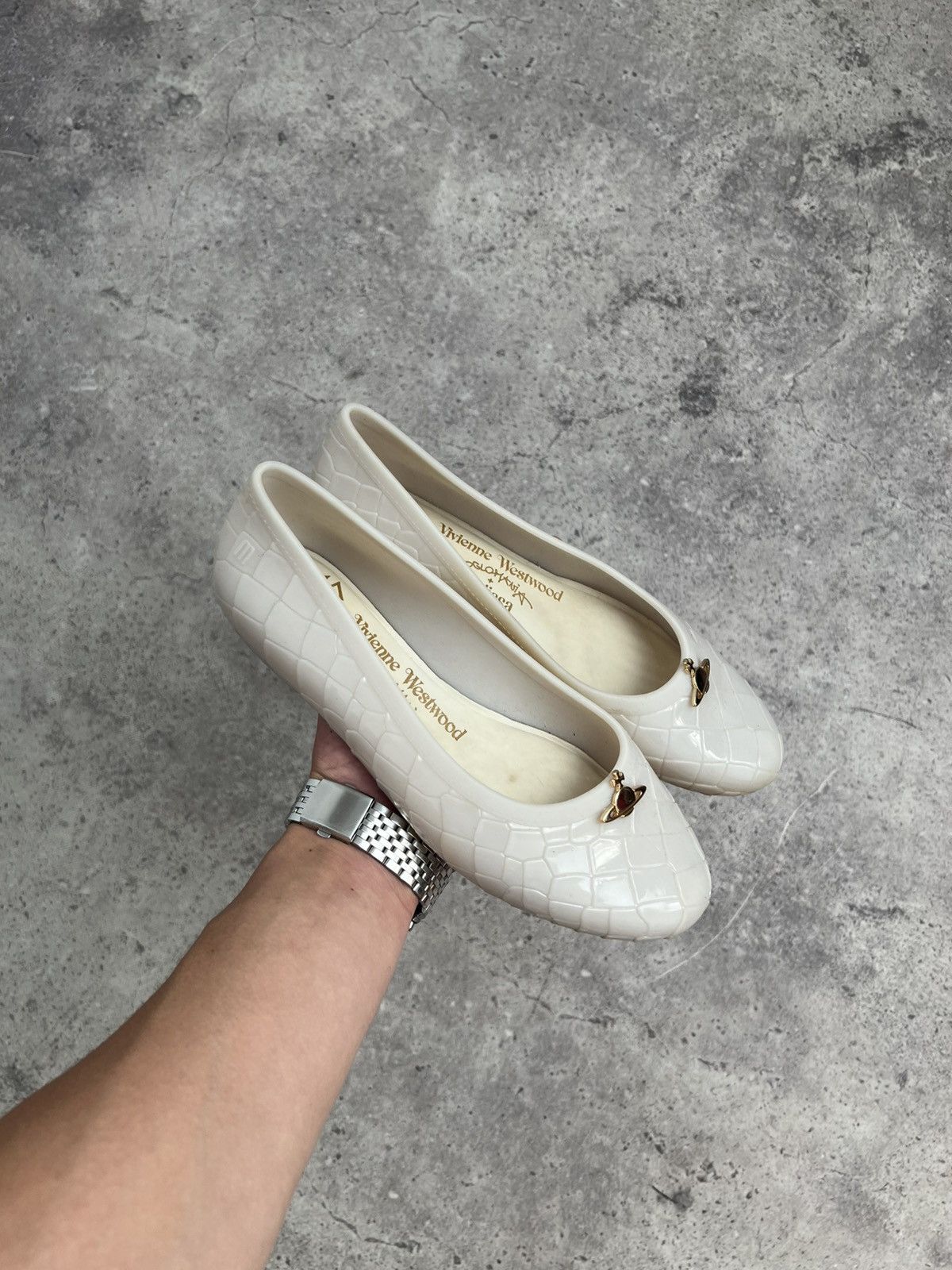 Vivienne Westwood × Melissa Anglomania Black Ballet Flats 39