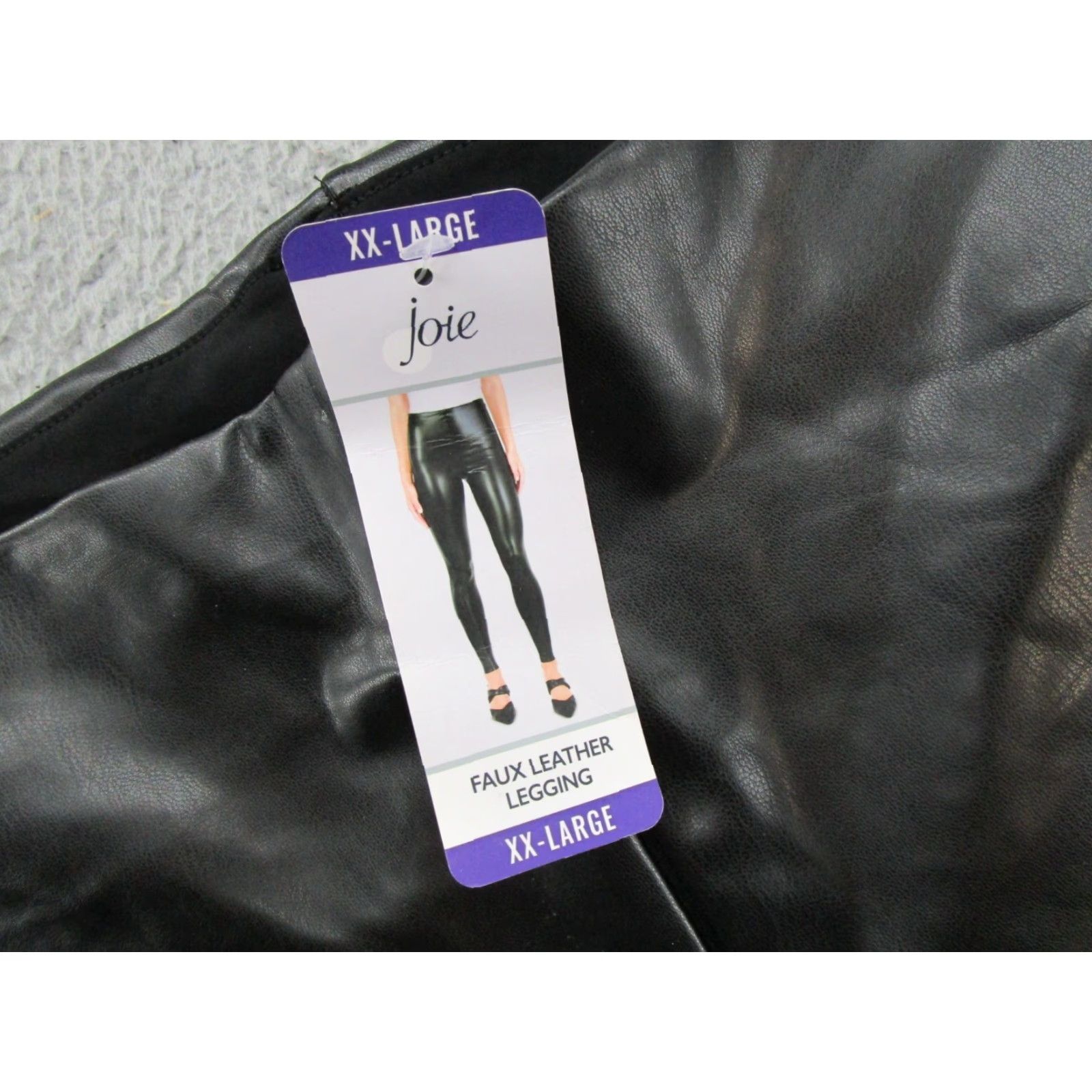 Joie Joie Faux Leather Pants Black Stretch Skinny Women's 2XL Regular Size Pants Vintage Theme Motorcycle Rock Band Womens Mens Size 40" / US 18 - 4 Thumbnail