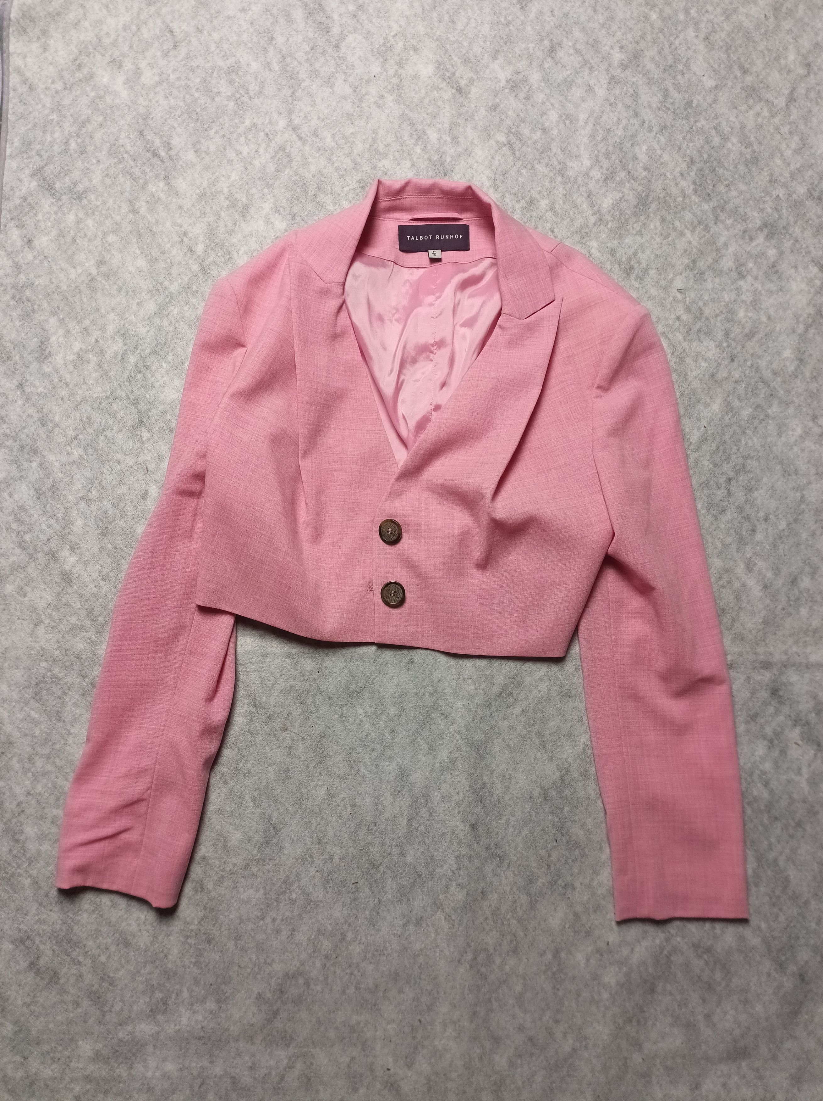 Other Talbot Runhof Two-Button Cropped Jacket Pink EU 38 Size M / US 6-8 / IT 42-44 - 6 Thumbnail