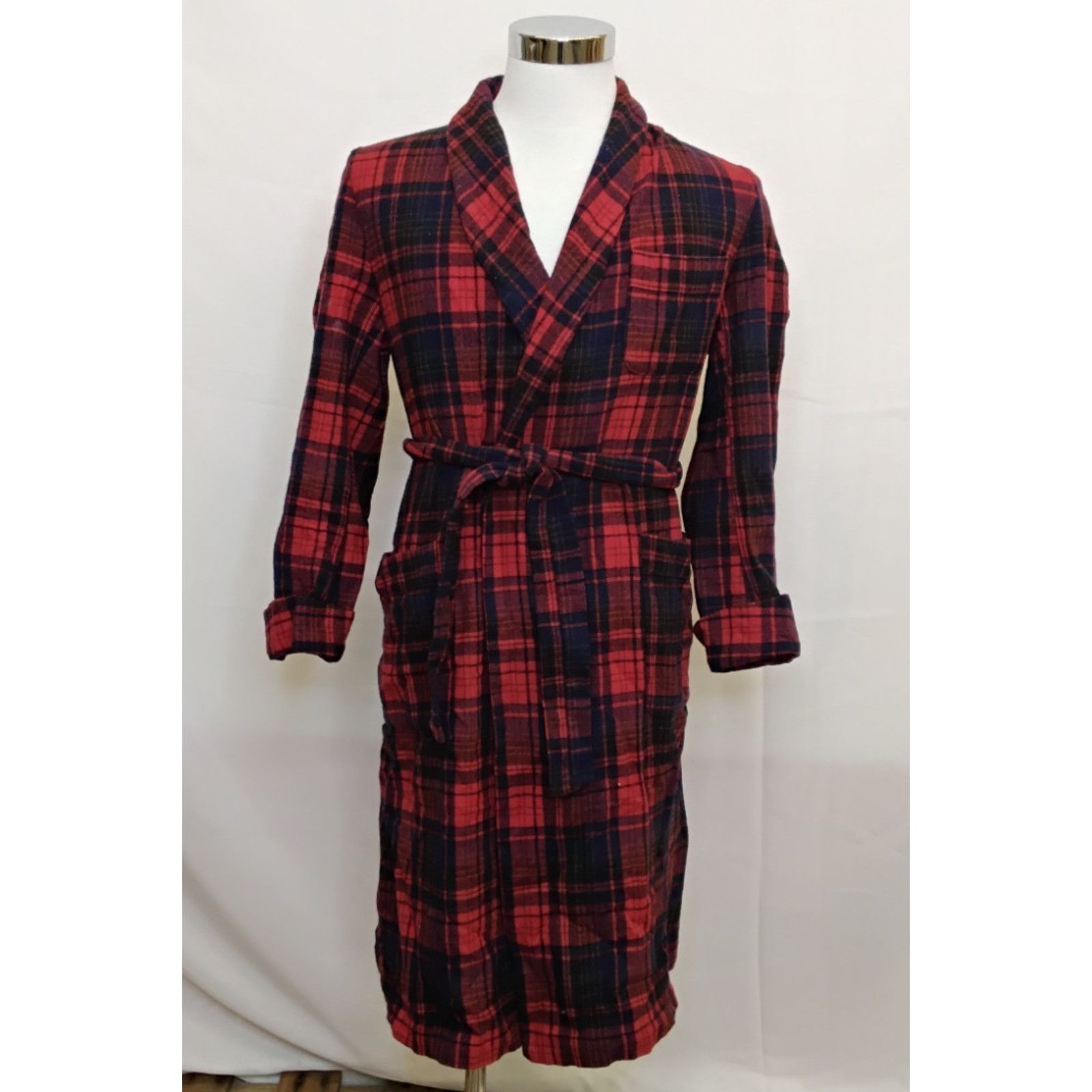 Pendleton Pendleton Robe Men's M Plaid Red/Blue Tartan VTG 1960s USA Size US M / EU 48-50 / 2 - 2 Thumbnail