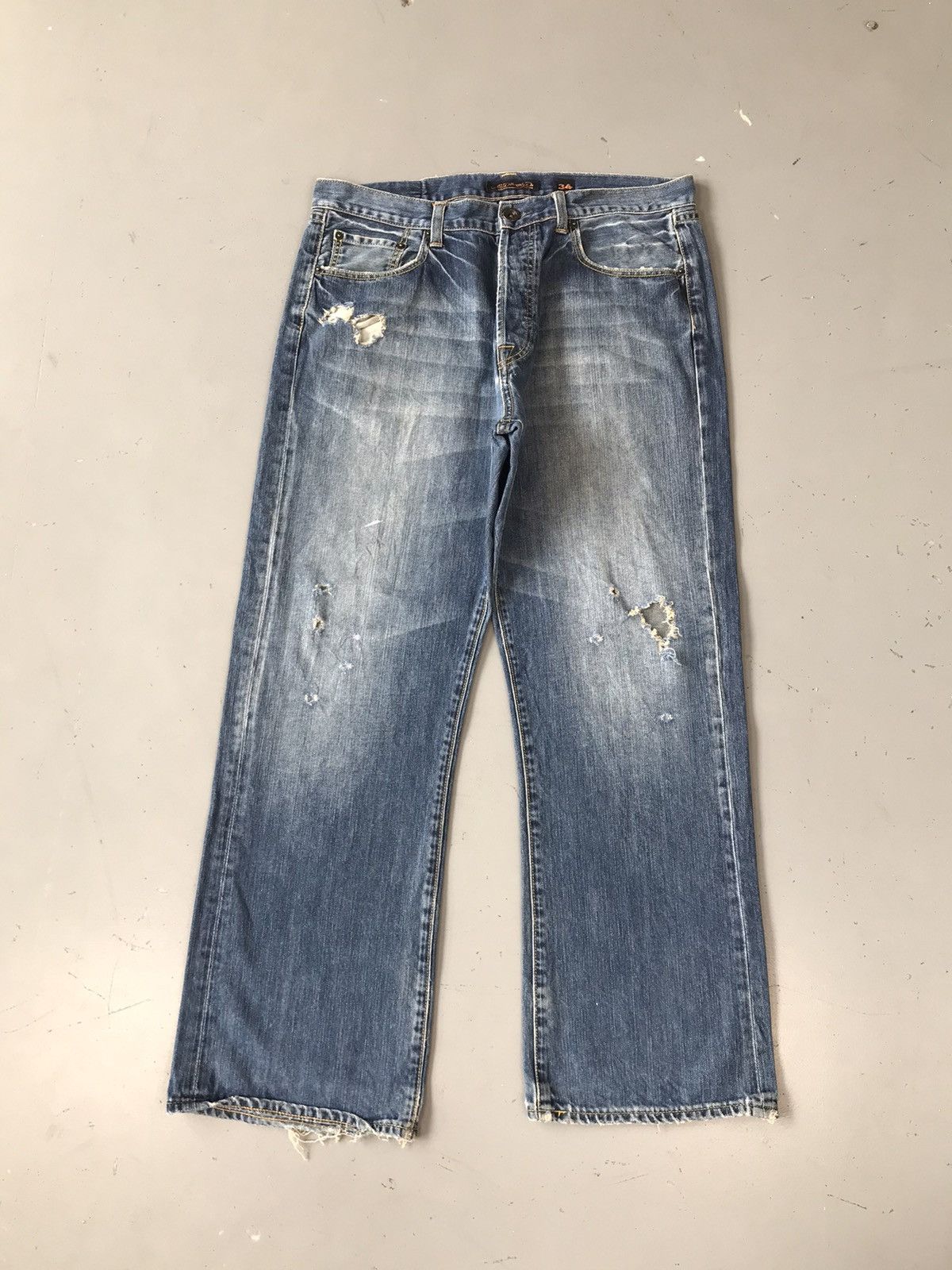 Ed Hardy × Vintage Ed Hardy Spell Out Denim Size US 36 / EU 52 - 2 Thumbnail