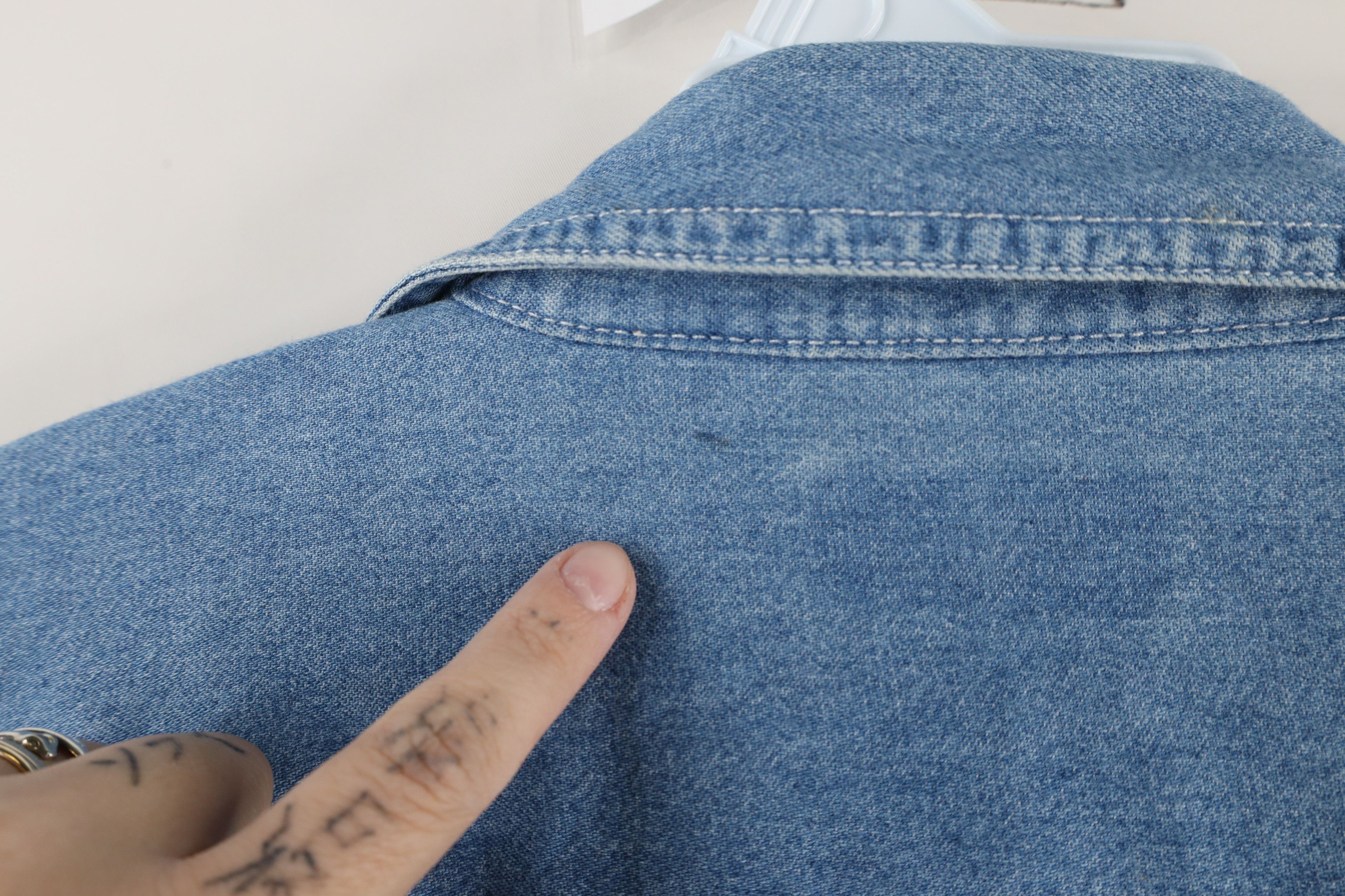 Vintage Vintage 90s Streetwear Baggy Fit Denim Jean Button Shirt Size US XL / EU 56 / 4 - 8 Thumbnail