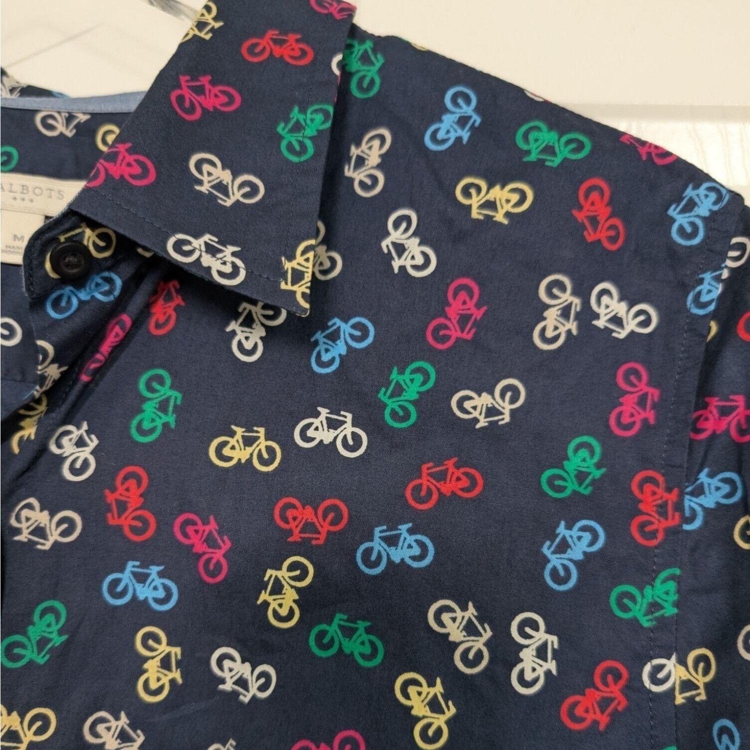 Talbots Talbots Bicycle Shirt Womens Size Medium Blue Novelty Cotton Size M / US 6-8 / IT 42-44 - 4 Thumbnail