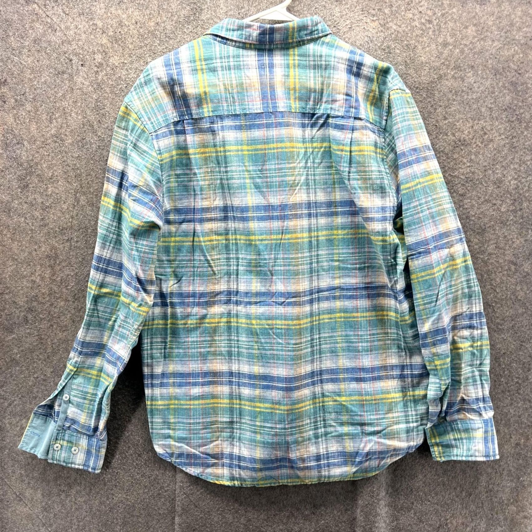 Tommy Bahama Tommy Bahama Shirt Mens Medium Blue Green Plaid Linen Blend Long Sleeve Size US M / EU 48-50 / 2 - 2 Thumbnail