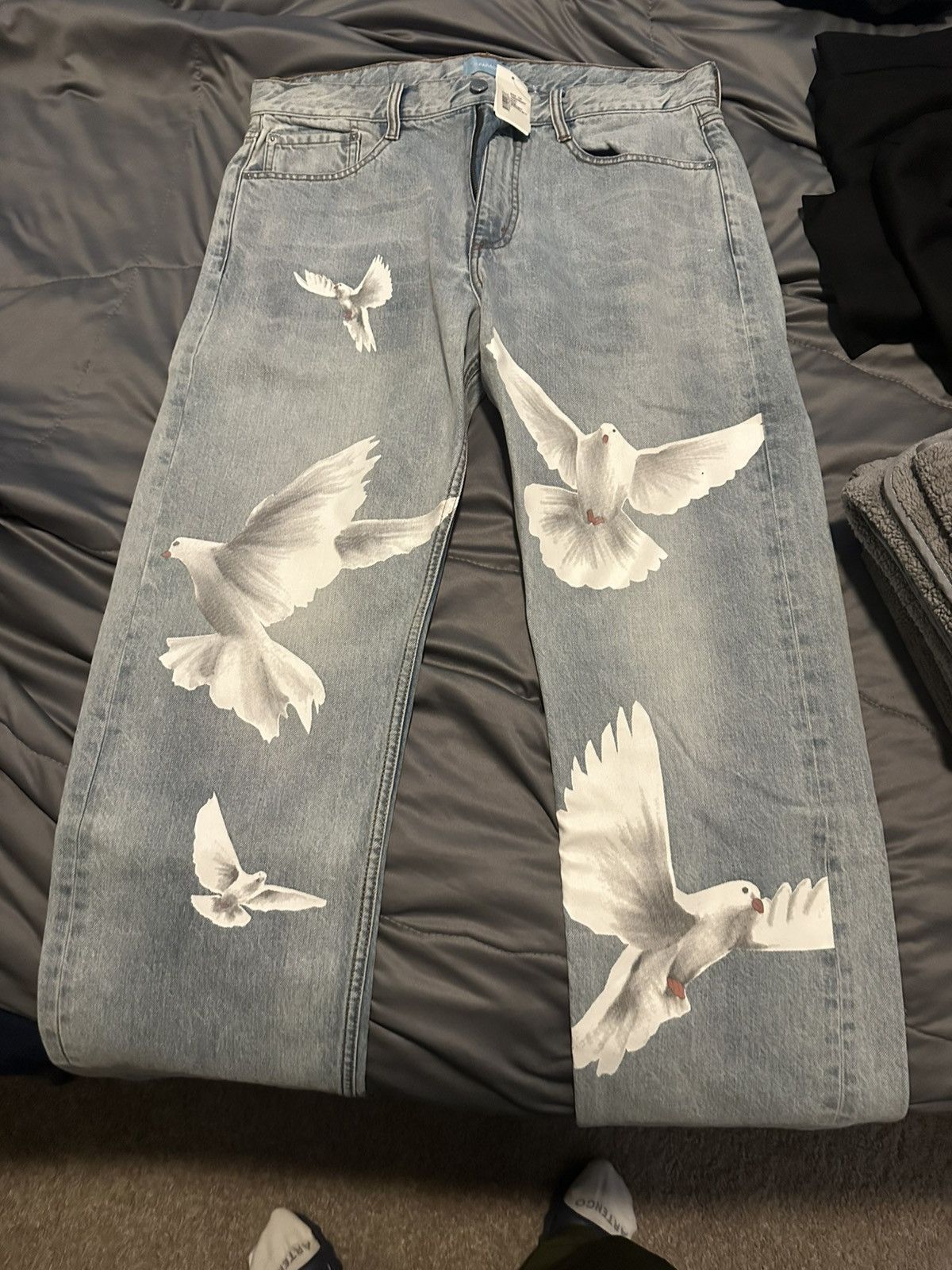 3.PARADIS 3.Paradis Freedom Dove Jeans WASHED BLUE Size US 34 / EU 50 - 5 Thumbnail