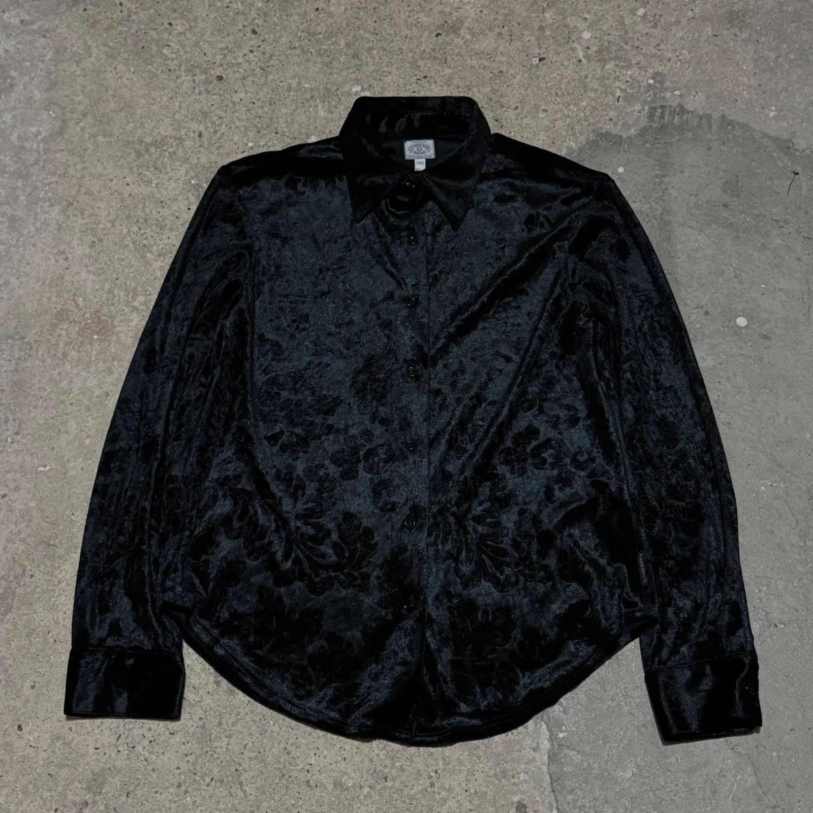 Armani Vintage 90s Armani Jeans velour shirt Size S / US 4 / IT 40 - 1 Thumbnail