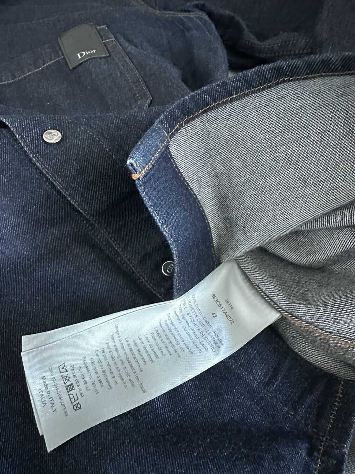 Dior Dior Denim Button Up Shirt Size US L / EU 52-54 / 3 - 8 Thumbnail