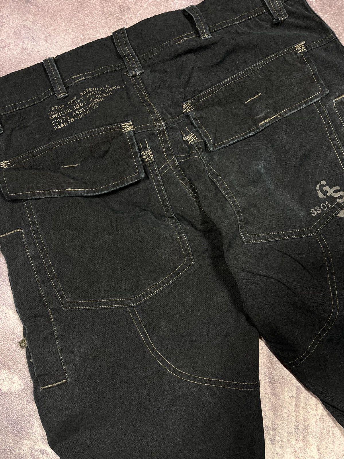 G-Star G-Star RAW Multi-Pocket Cargo Pants Denim Streetwear Y2K Size US 31 - 3 Thumbnail