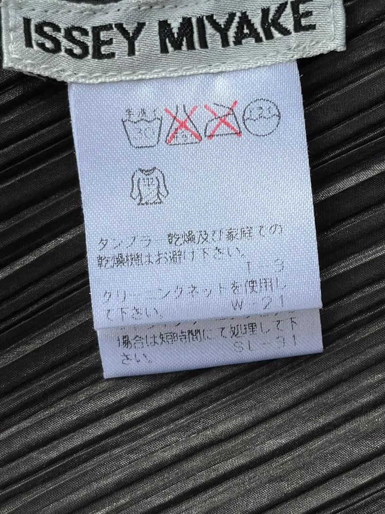 Issey Miyake Issey Miyake Grey herringbone twill pleated mainline top Size M / US 6-8 / IT 42-44 - 7 Thumbnail