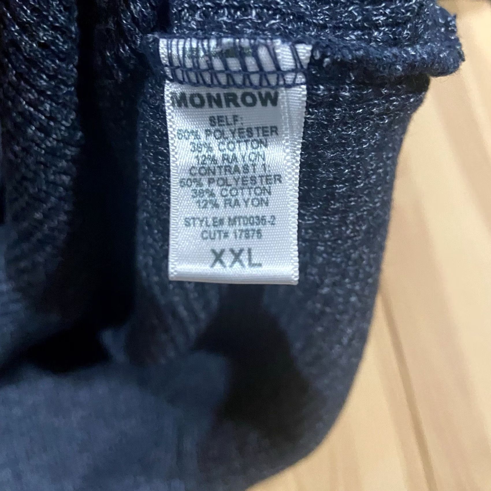 MONROW Monrow Top Womens 2XL Blue Knit Crew Neck Long Sleeve T-Shirt Casual Shirt Cropped Regular Size XXL / US 16-18 / IT 52-54 - 6 Thumbnail