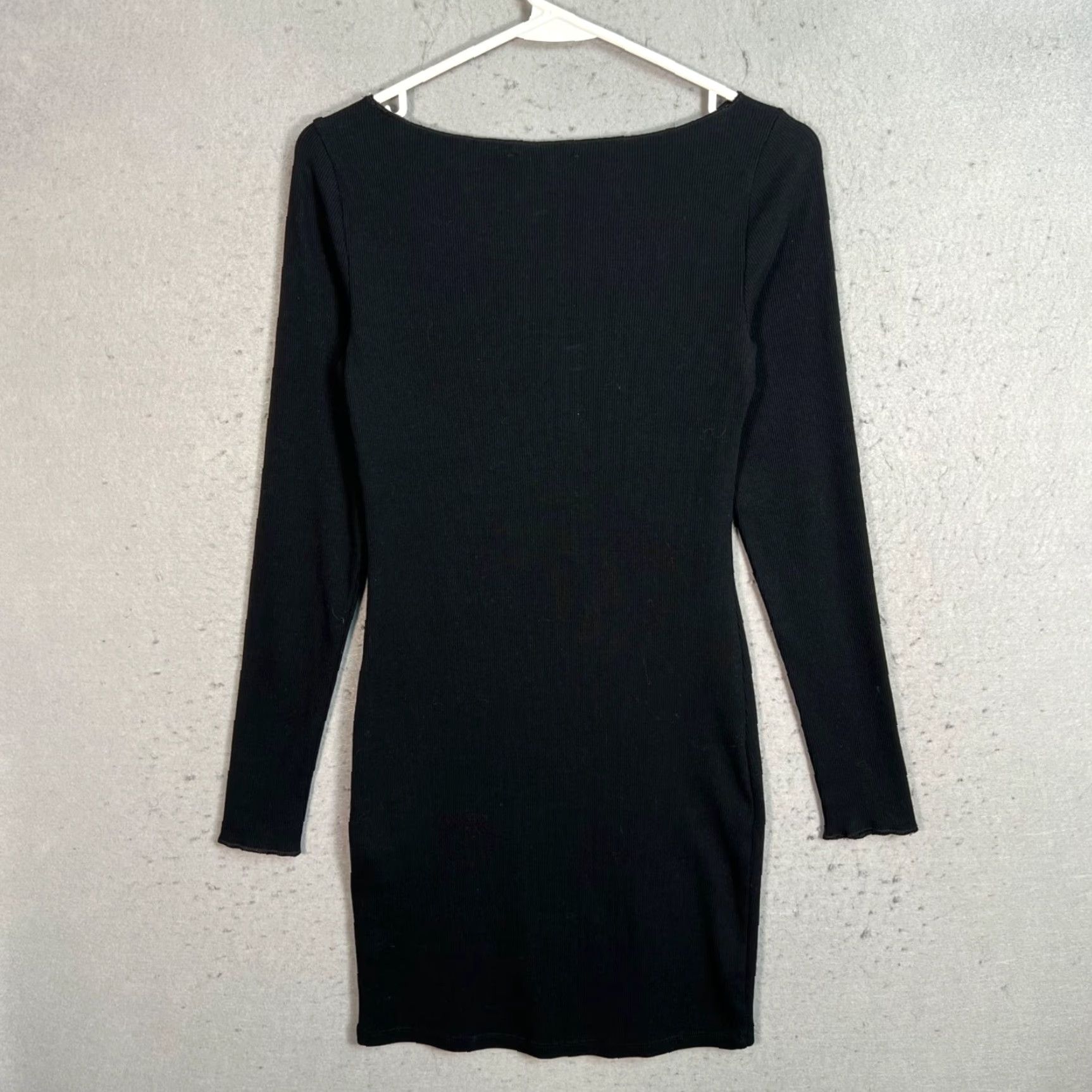 Bershka Bershka Black Long Sleeve Bodycon Dress Womens Medium Size M Cotton Polyester Knit Dress Bodycon Vintage No Size M / US 6-8 / IT 42-44 - 2 Thumbnail