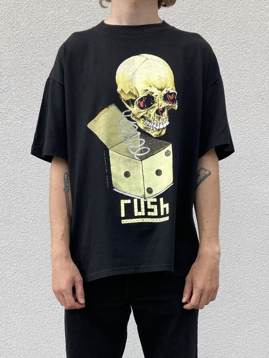Vintage Vintage 1991 Rush x Pushead Roll The Bones Faded T Shirt