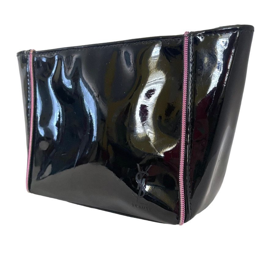 Yves Saint Laurent Yves Saint Laurent Beauté YSL Black Zip Pouch Toiletry Bag Size ONE SIZE - 8 Thumbnail