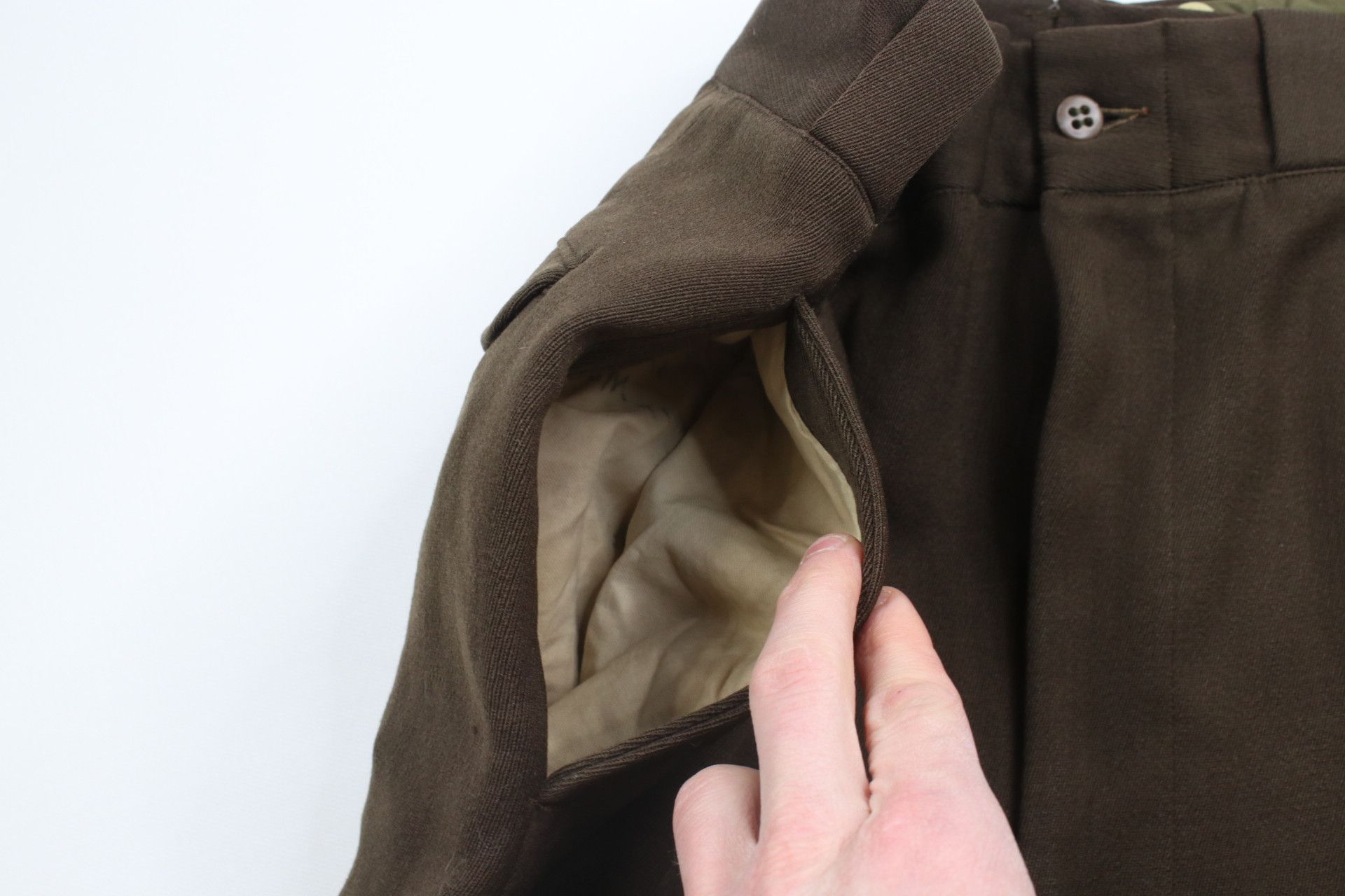 Vintage Vintage 50s Military Wool Blend Wide Leg Pants Trousers Size US 36 / EU 52 - 8 Thumbnail