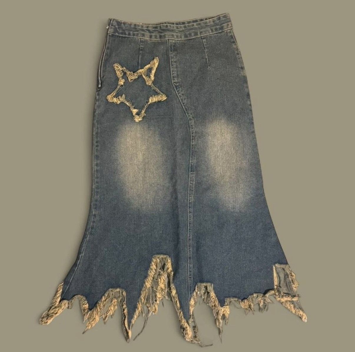 Other Denim Skirt with Star Design Size 26" / US 2 / IT 38 - 2 Thumbnail