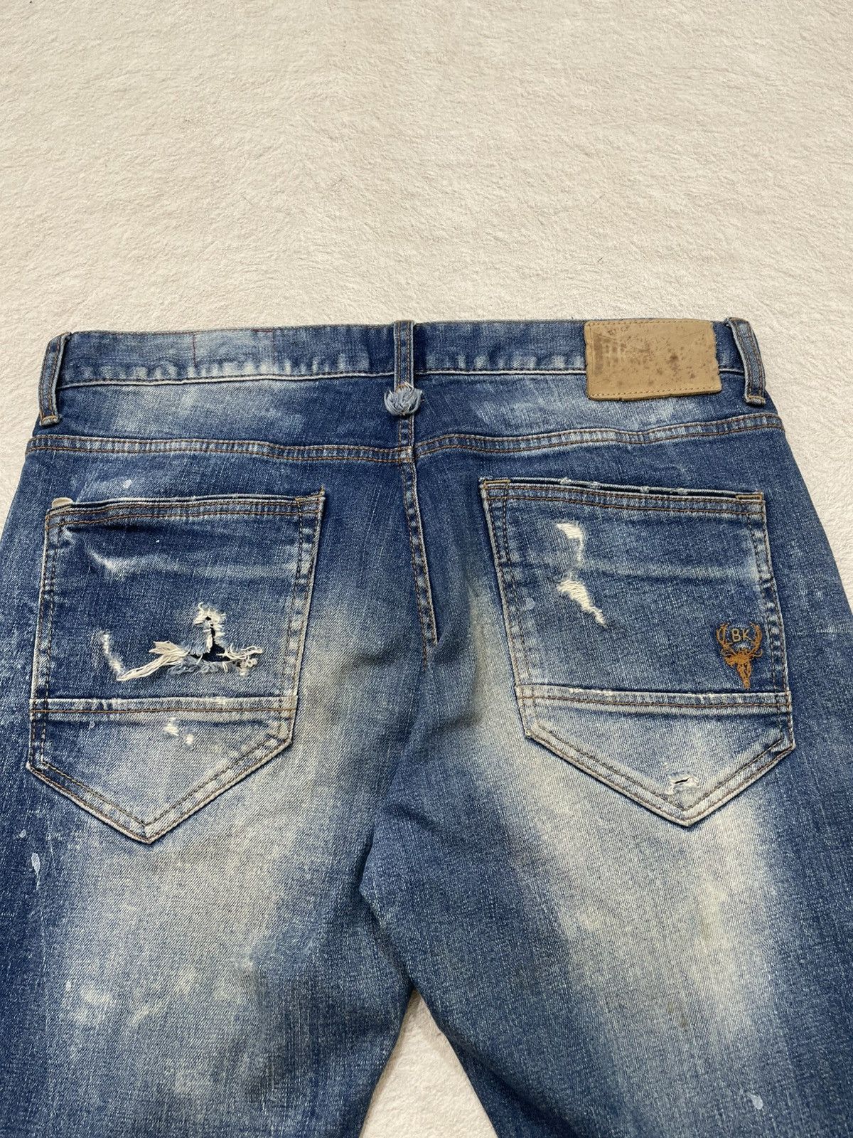 Japanese Brand 2000s Buckaroo Heavy Distressed Denim Ripped Jeans Wash LGB Size US 35 - 10 Thumbnail
