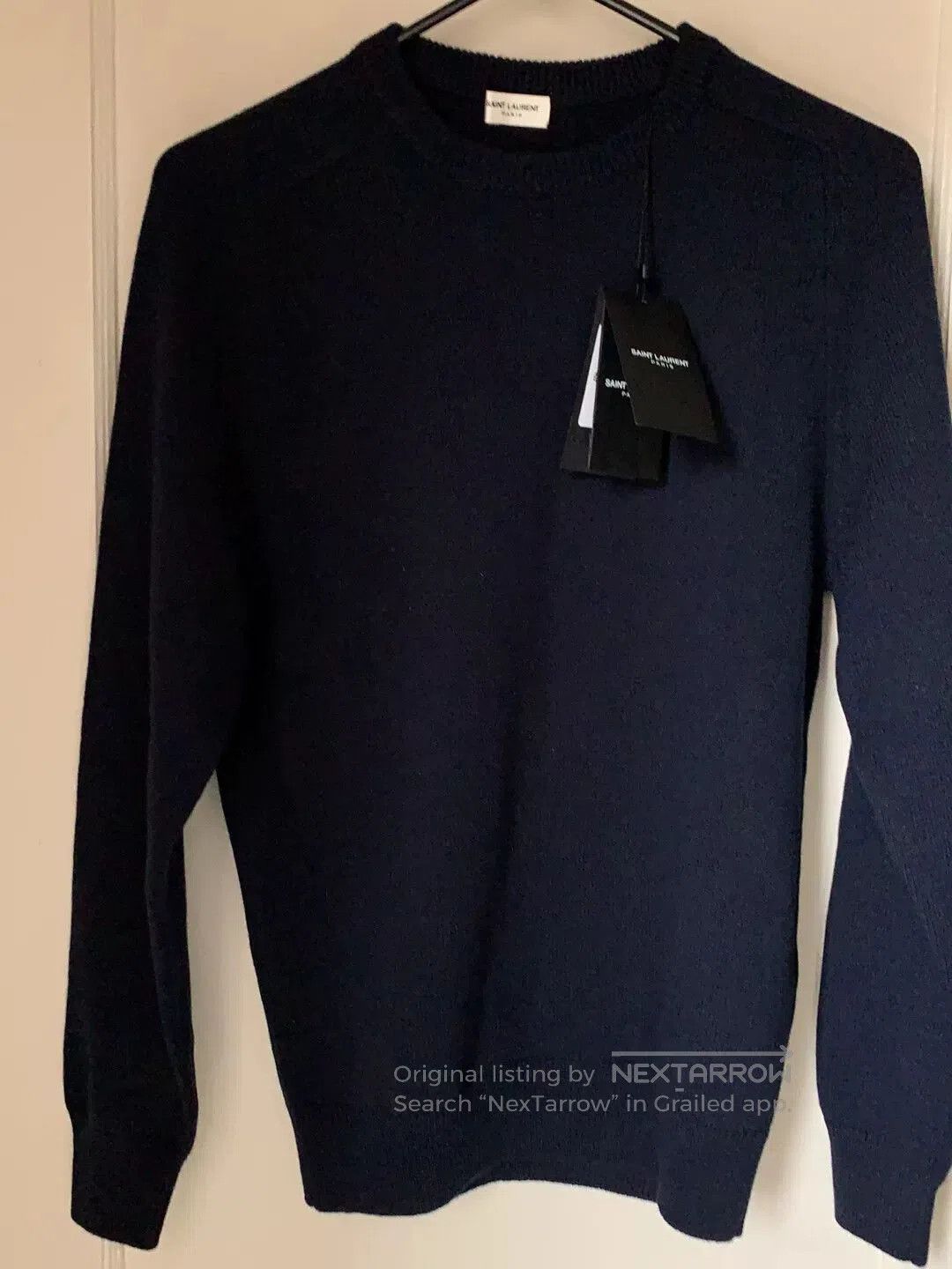 Saint Laurent Paris Saint Laurent Dark Blue Cashmere Sweater. Size US S / EU 44-46 / 1 - 1 Thumbnail