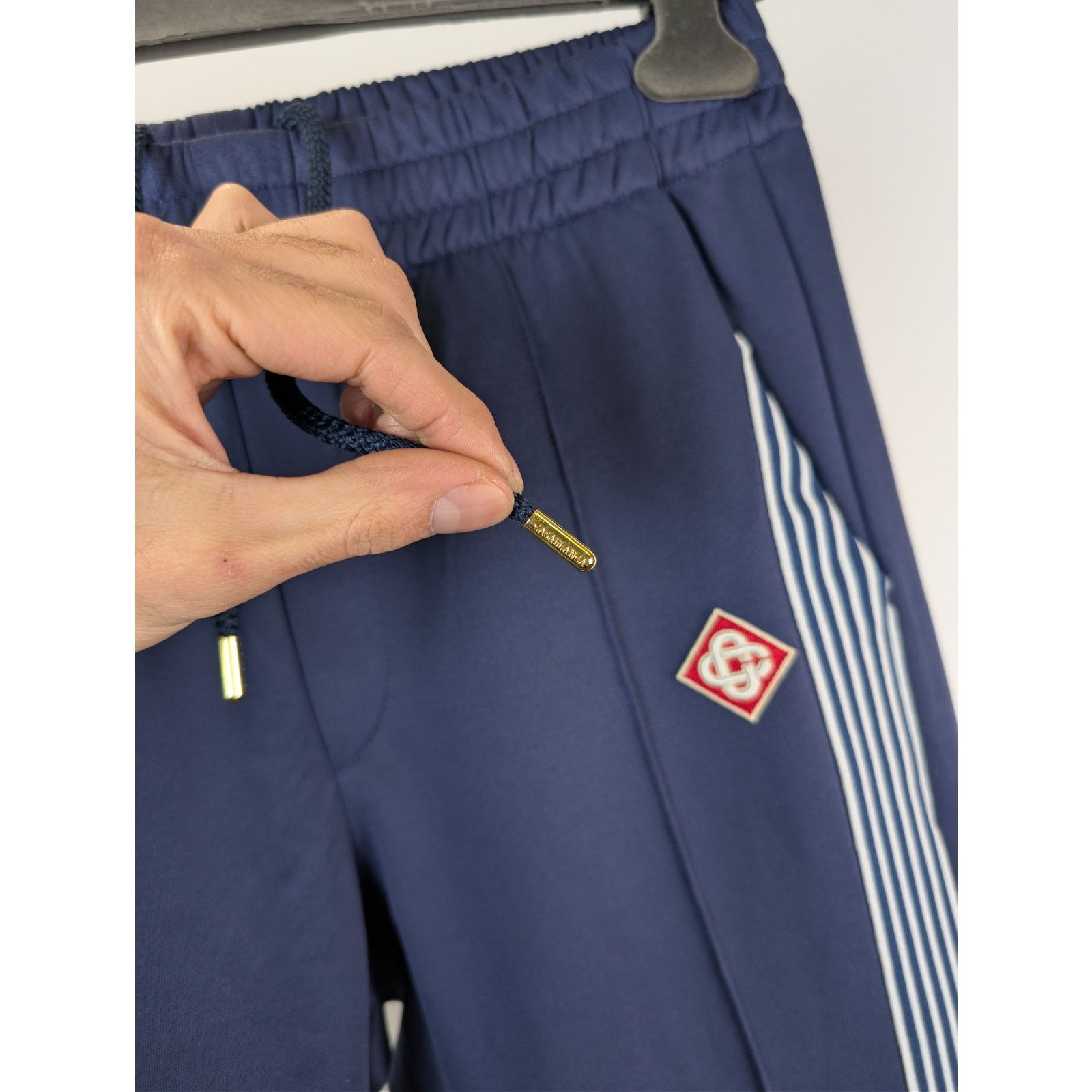 Casablanca o1rshd1 Men's Striped Track Pants Tricot in Midnight sail Size US 32 / EU 48 - 7 Thumbnail