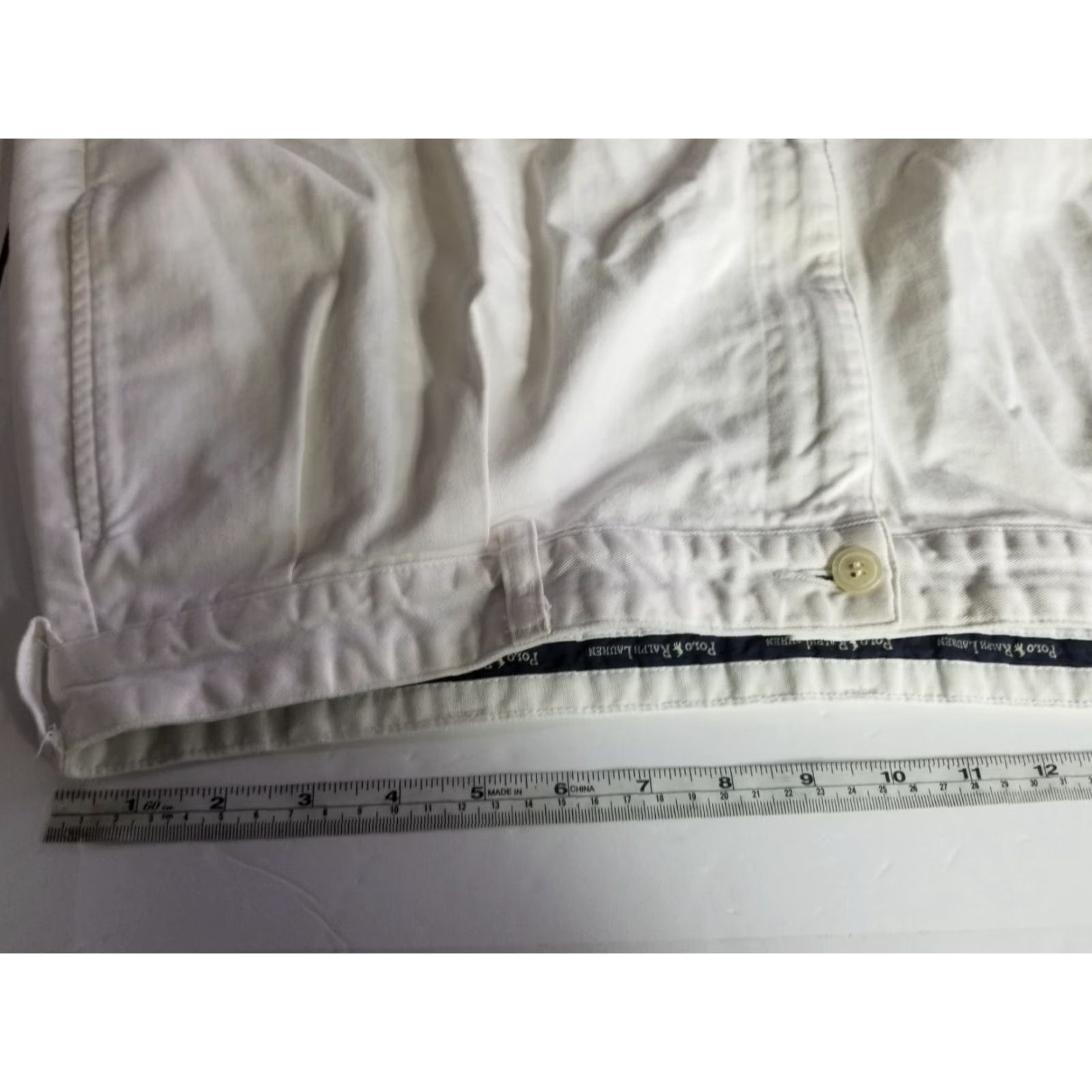 Polo Ralph Lauren Polo Ralph Lauren White Chino Shorts Men's Size 40 Casual Logo 40 White Han... (Oops) Size US L / EU 52-54 / 3 - 3 Thumbnail