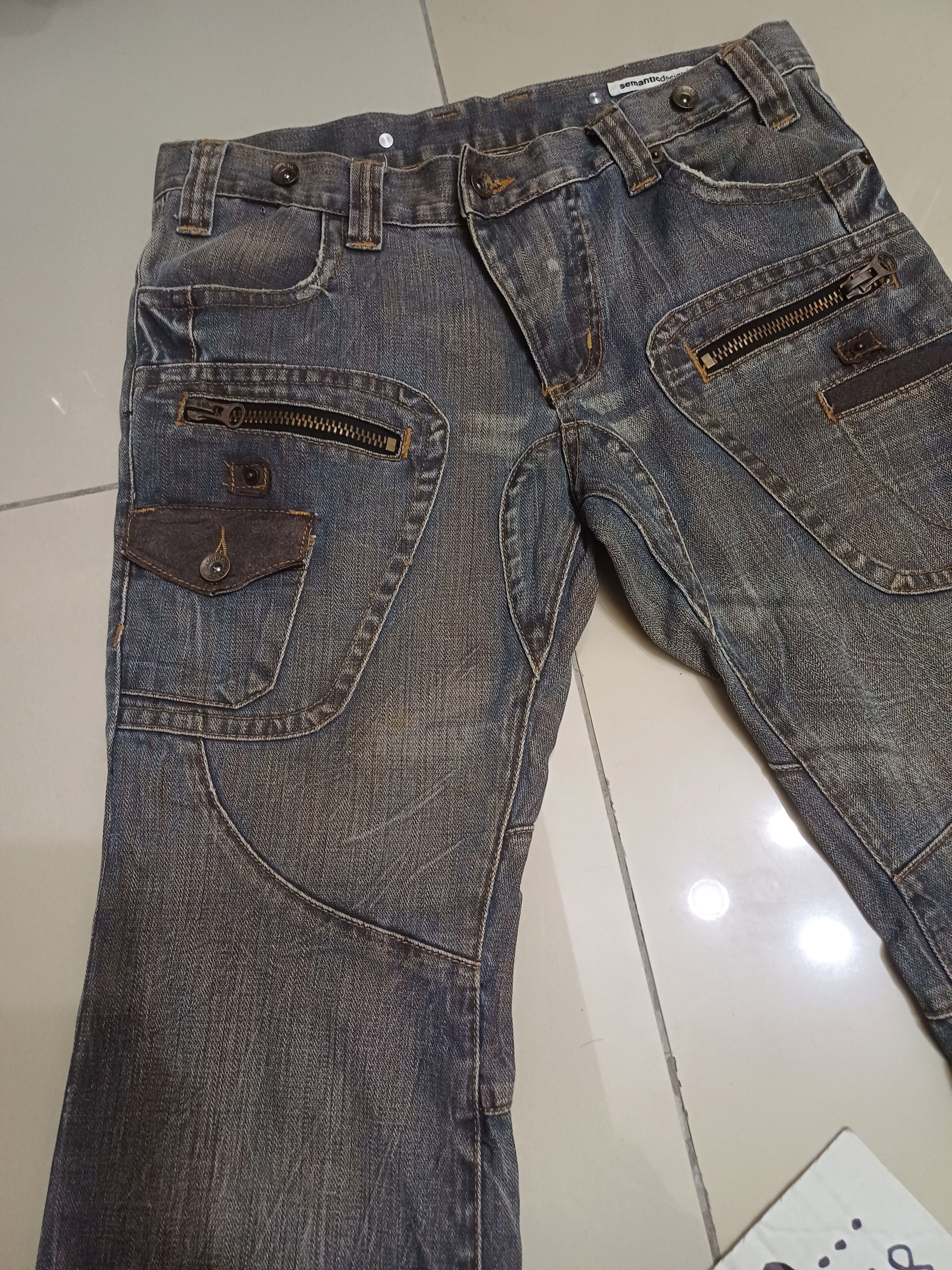 Japanese Brand × semanticdesign Crazy Vtg distressed Trash Flared Design semantic design 🔥 Size US 30 / EU 46 - 8 Thumbnail